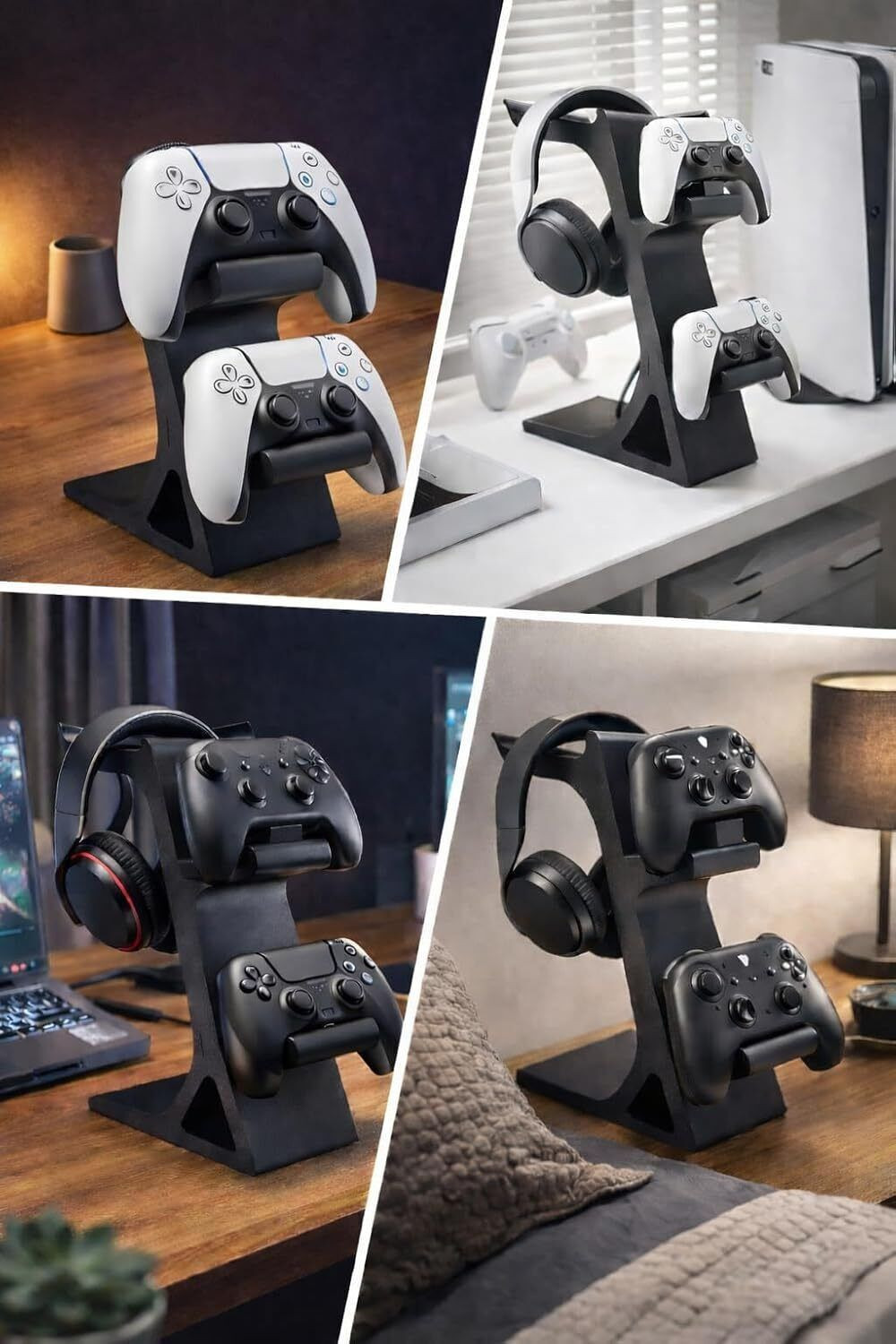 Image of Budget box Dual Controller and Headphone Stand for PS5 and Xbox - Gaming Headset Headphone Stand