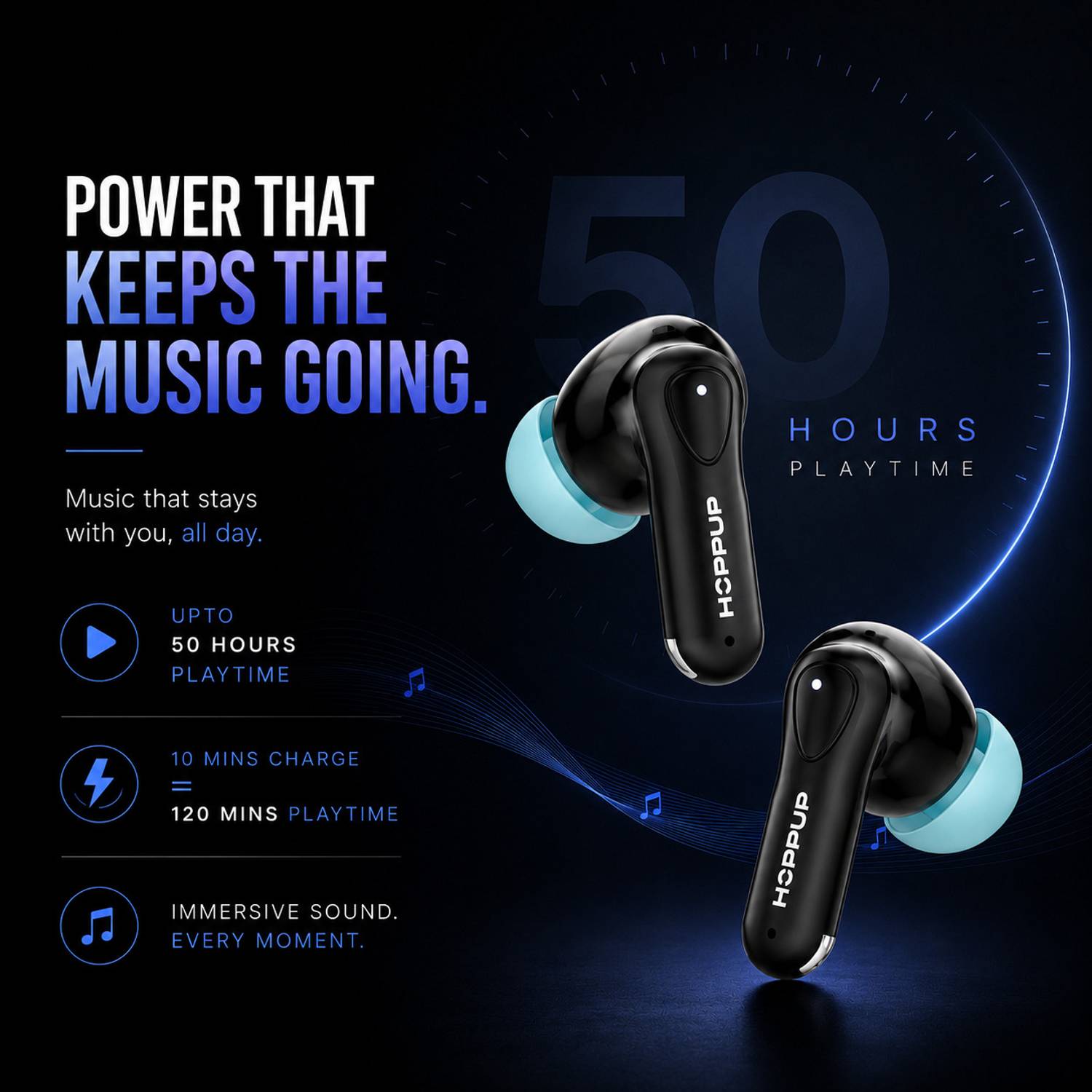 HOPPUP AirDoze M1 Earbuds - Image 2