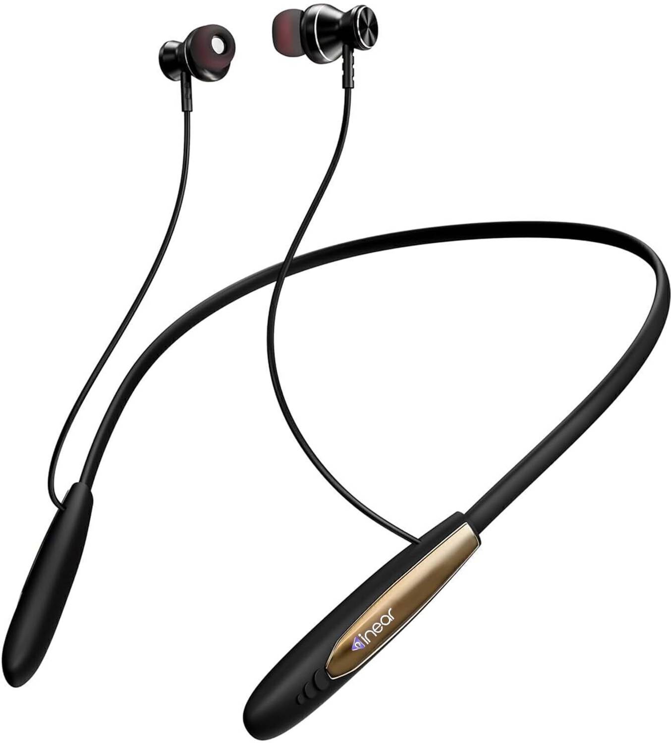 inear DJ-M4 Wireless Earphones with Mic,10mm Drivers,15min Charge
