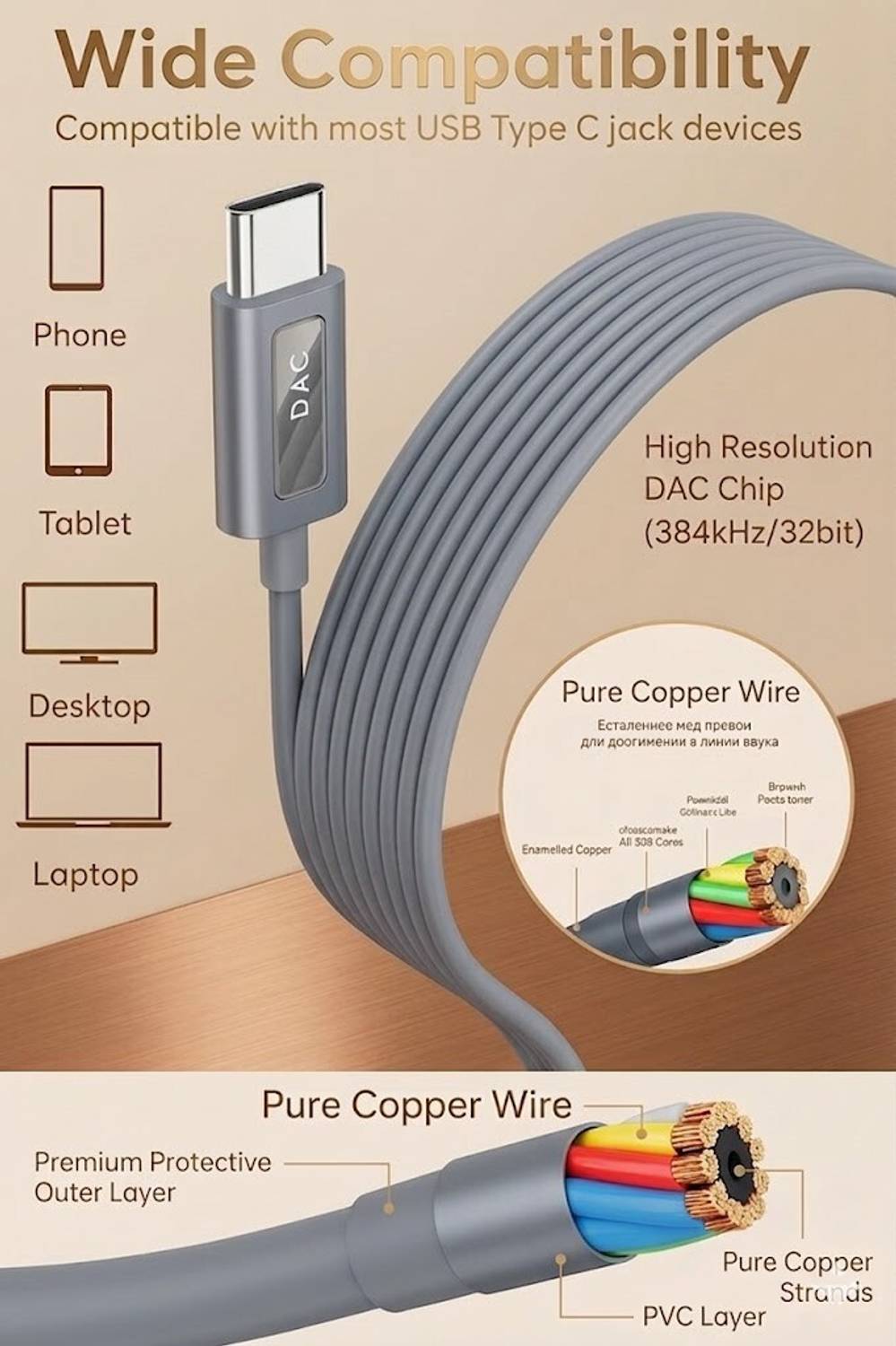 Deeravia Type-C Earphone|ENC Mic| Premium Earphone| Magnetized Buds pro Phantom 8XP Wired - Image 5
