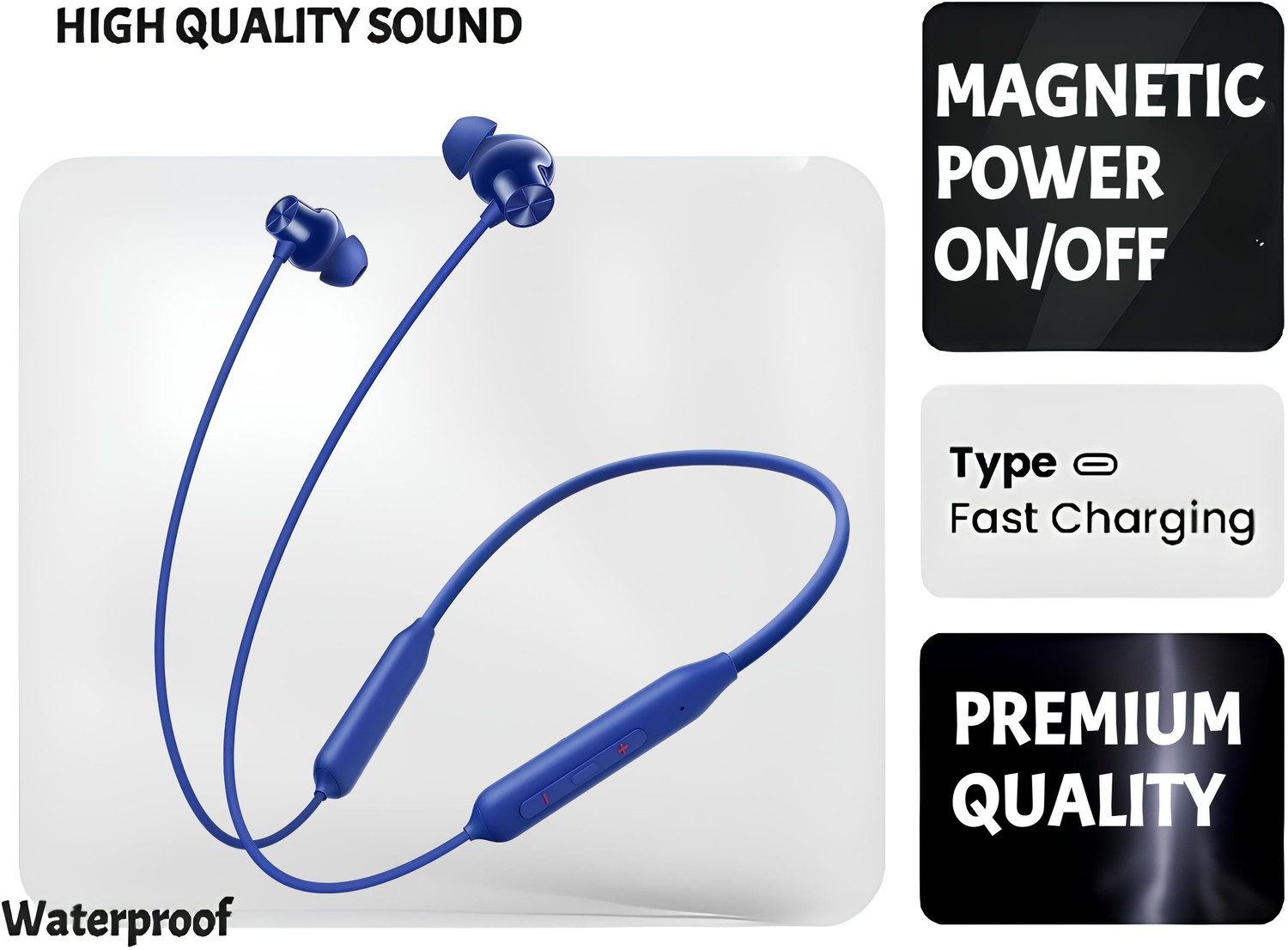 Image of Kidzee store Z2-Bullets Z2 - MAGNETIC POWER OFF /ON 48Hr Playtime Headphone Neckband P434 Bluetooth