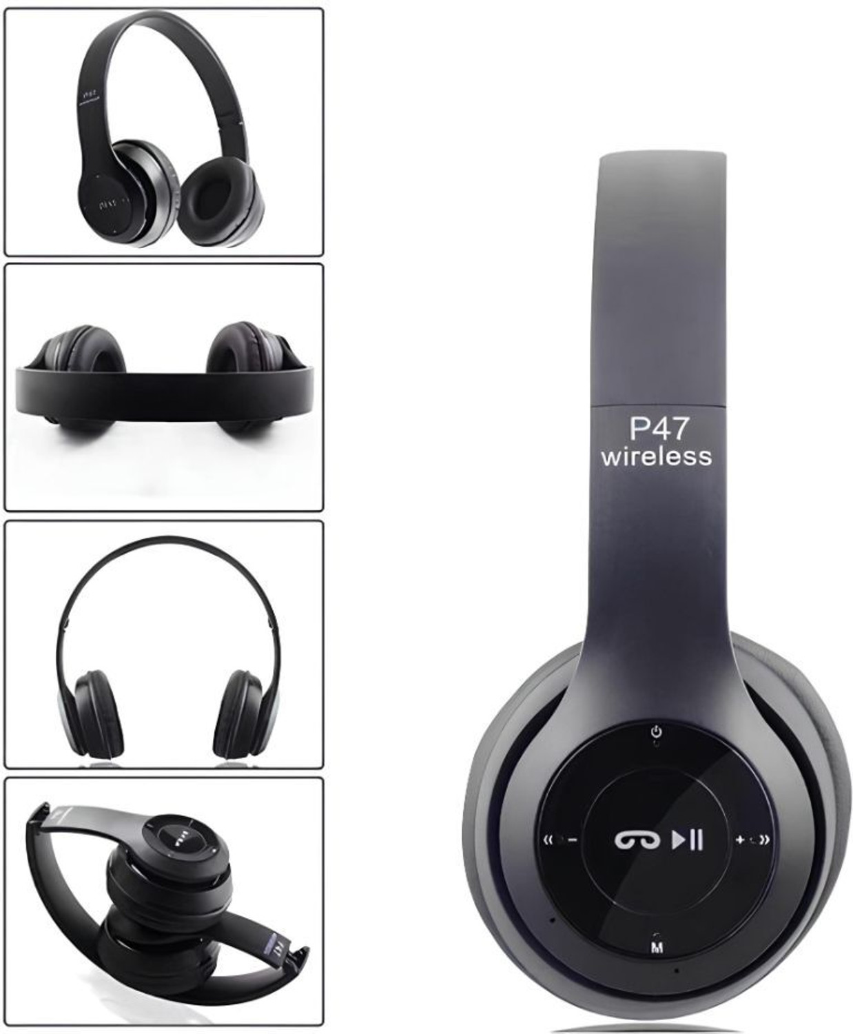 Image of JPGC 91v P47 Bluetooth On-Ear Headphones with Mic: Perfect for Active Lifestyles Bluetooth