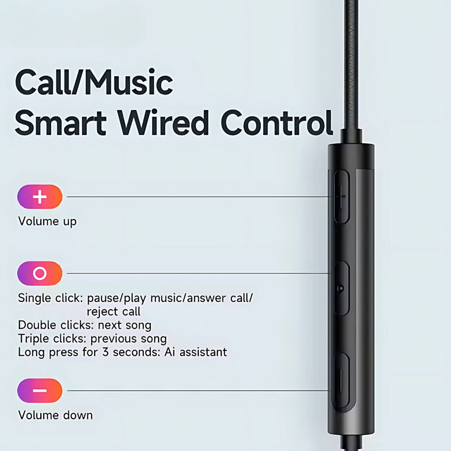 ModishOmbre UNI C Black Type C Wired Earphone - Image 4