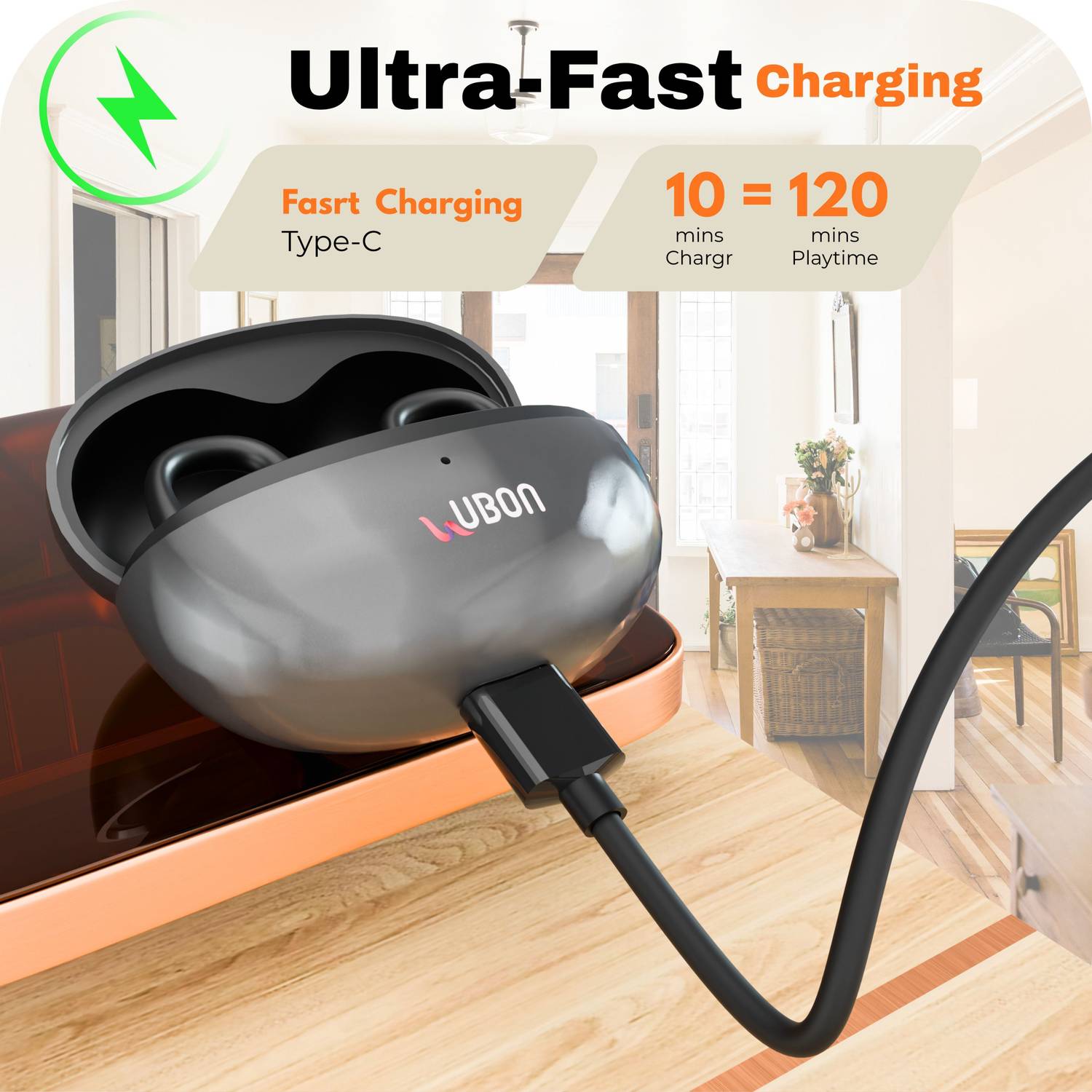 delphine Wireless  Earbuds | Noise Cancelling | Smart Touch
