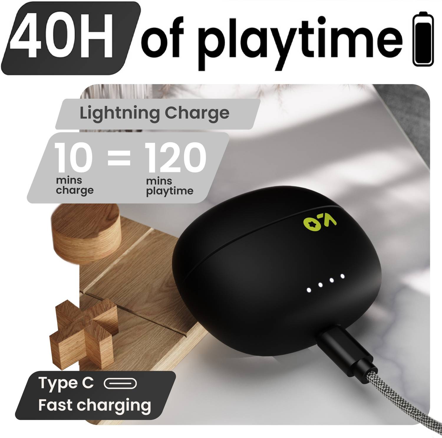 GOBOULT W20 with ENC Mic, 40Hrs Battery Life, Low Latency Gaming,... more