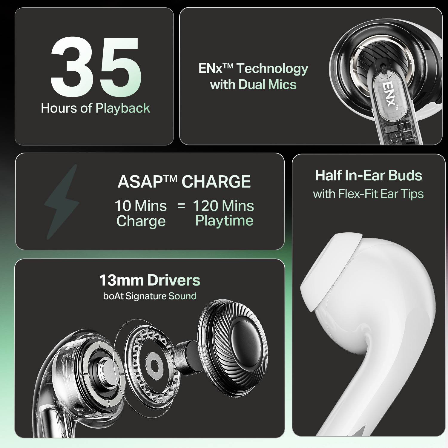 boAt Airdopes 101v2 Blue Wireless Earbuds - Image 2