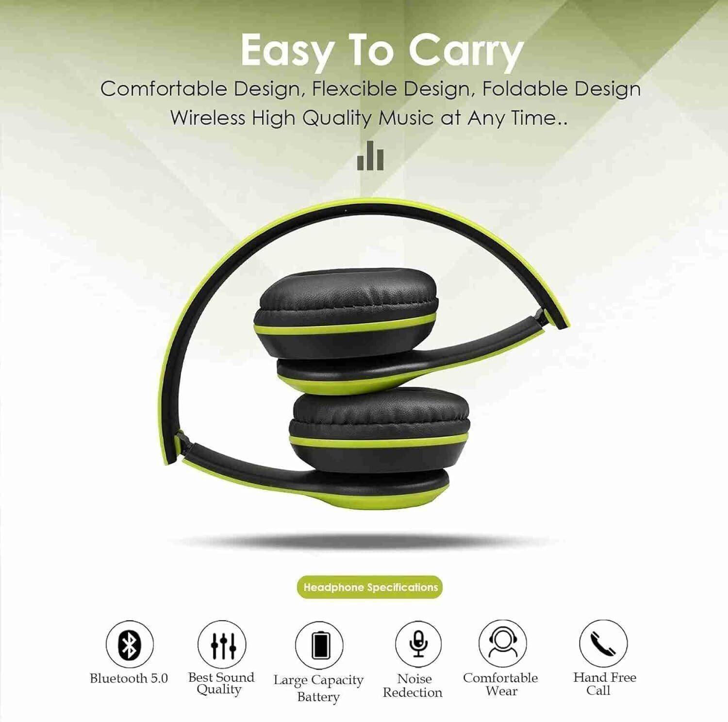 Techobucks New On Ear Headphones with Upto 15Hrs Playback,40MM Dr