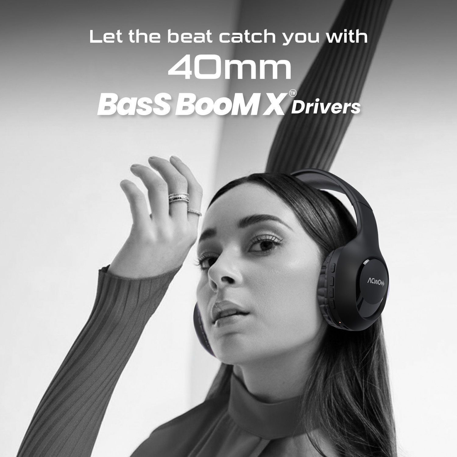 Image of ACwO TwISTER 313 with 40mm Drivers, AI-ENC, Dual Device Connectivity Bluetooth & Wired