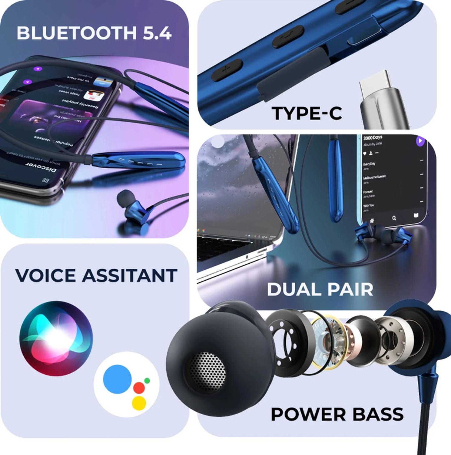 Ucool Soul 100 Hours Neckband Bluetooth Headphones - Image 3