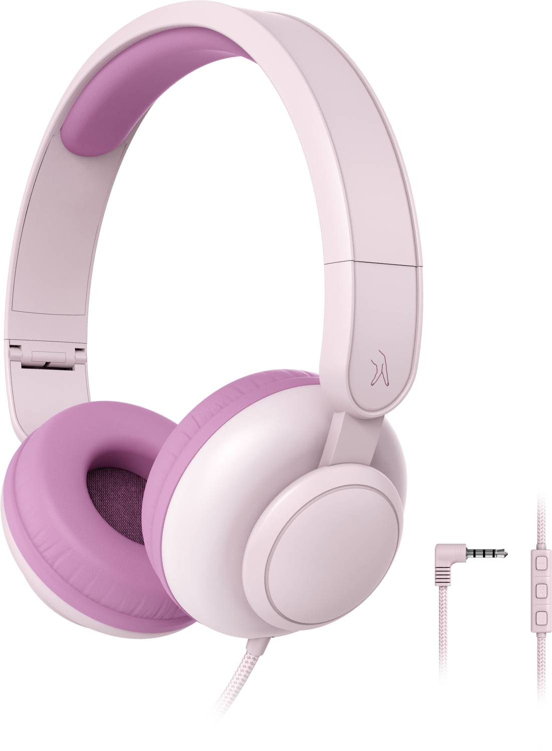 FINGERS HappyHertz Wired Headset (Blush Pink, On the Ear)