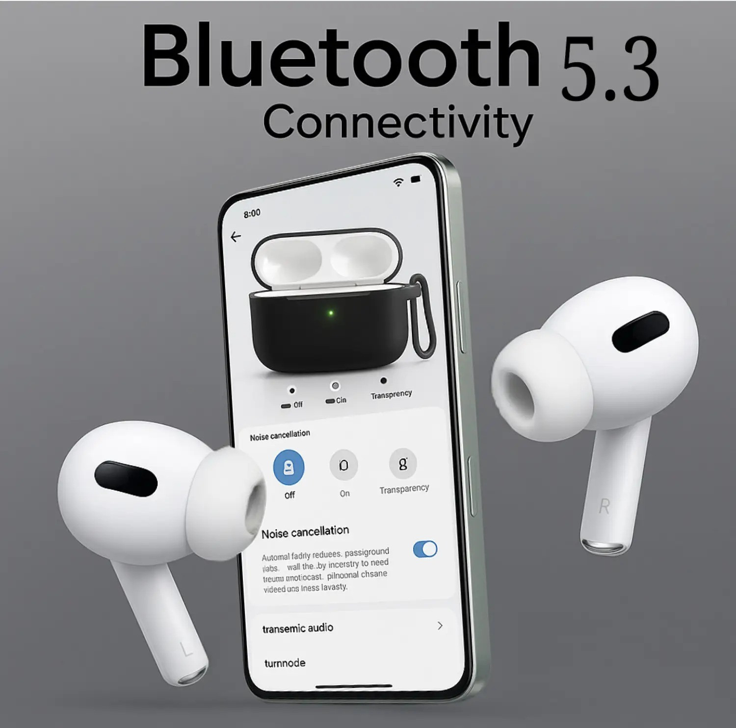 Image of house of common D13 Bluetooth Headset (White, True Wireless)