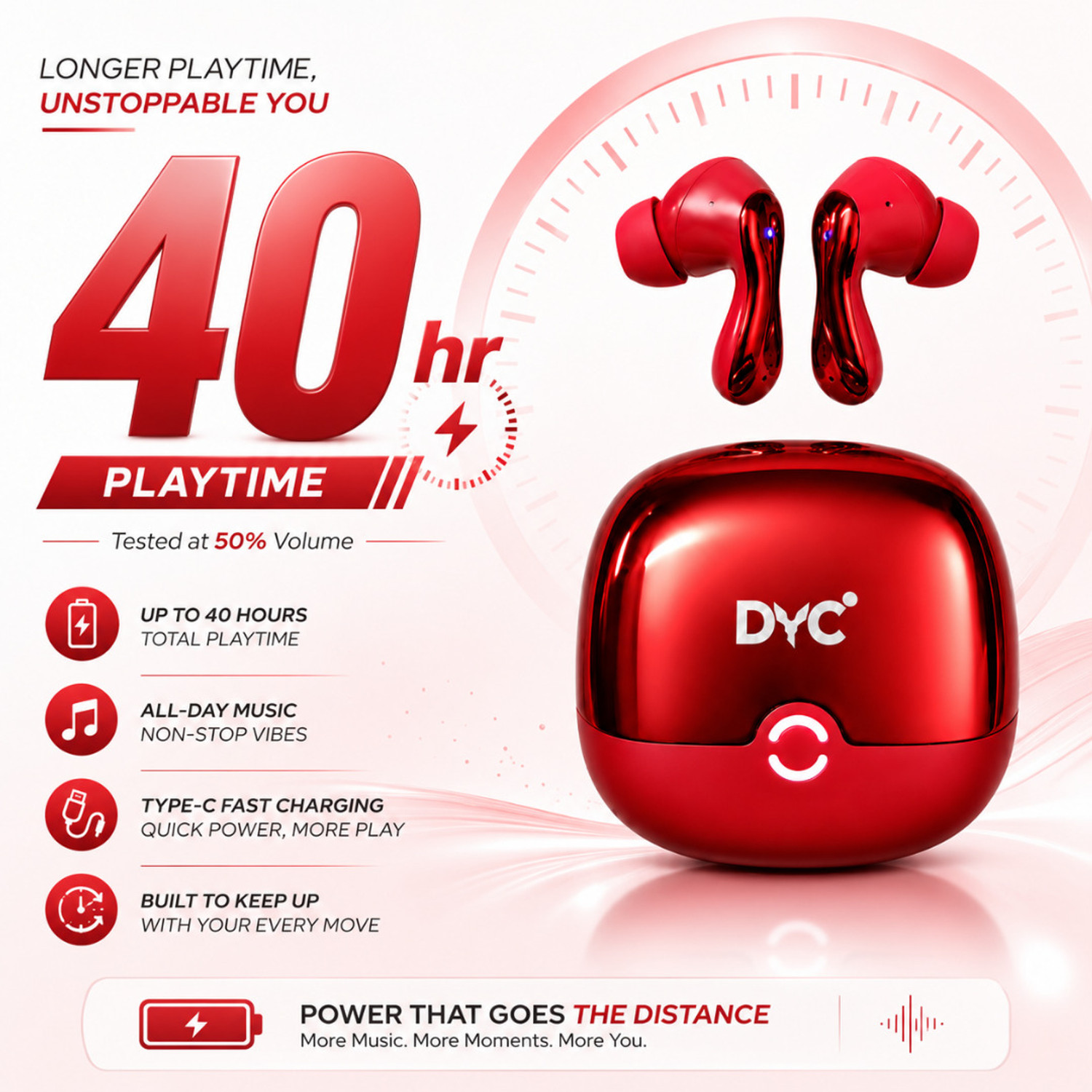 Image of Dyc Buds X Prime Wireless Earbuds Bluetooth V5.0 TWS Super Pods 10mm Driver Bass Bluetooth