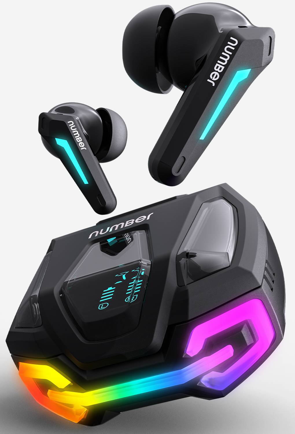 Number Super Buds GT M9 Gaming TWS Earbuds, 60Hr Playback, ANC, 4