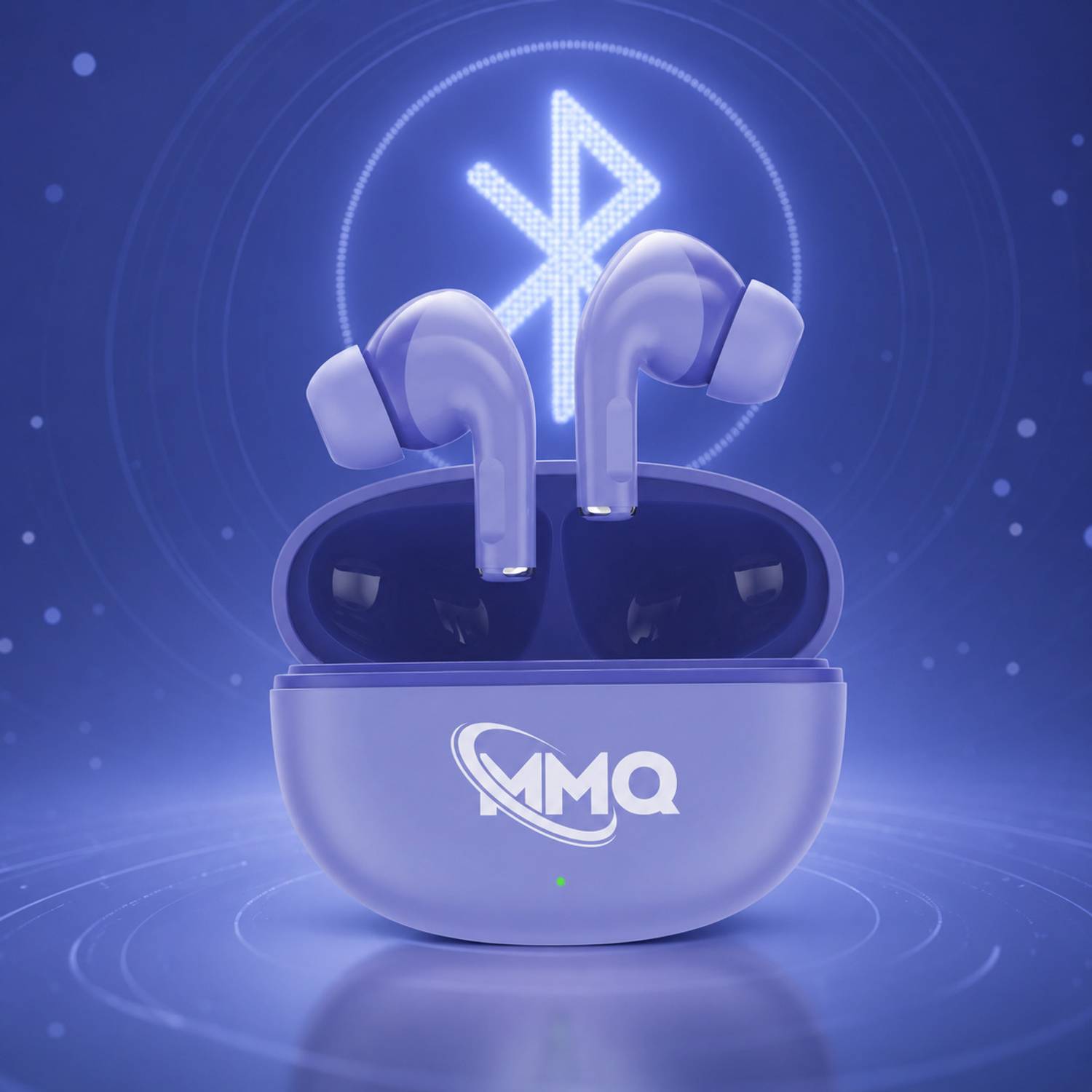 MMQ Wireless Earbuds Bluetooth Purple - Image 2
