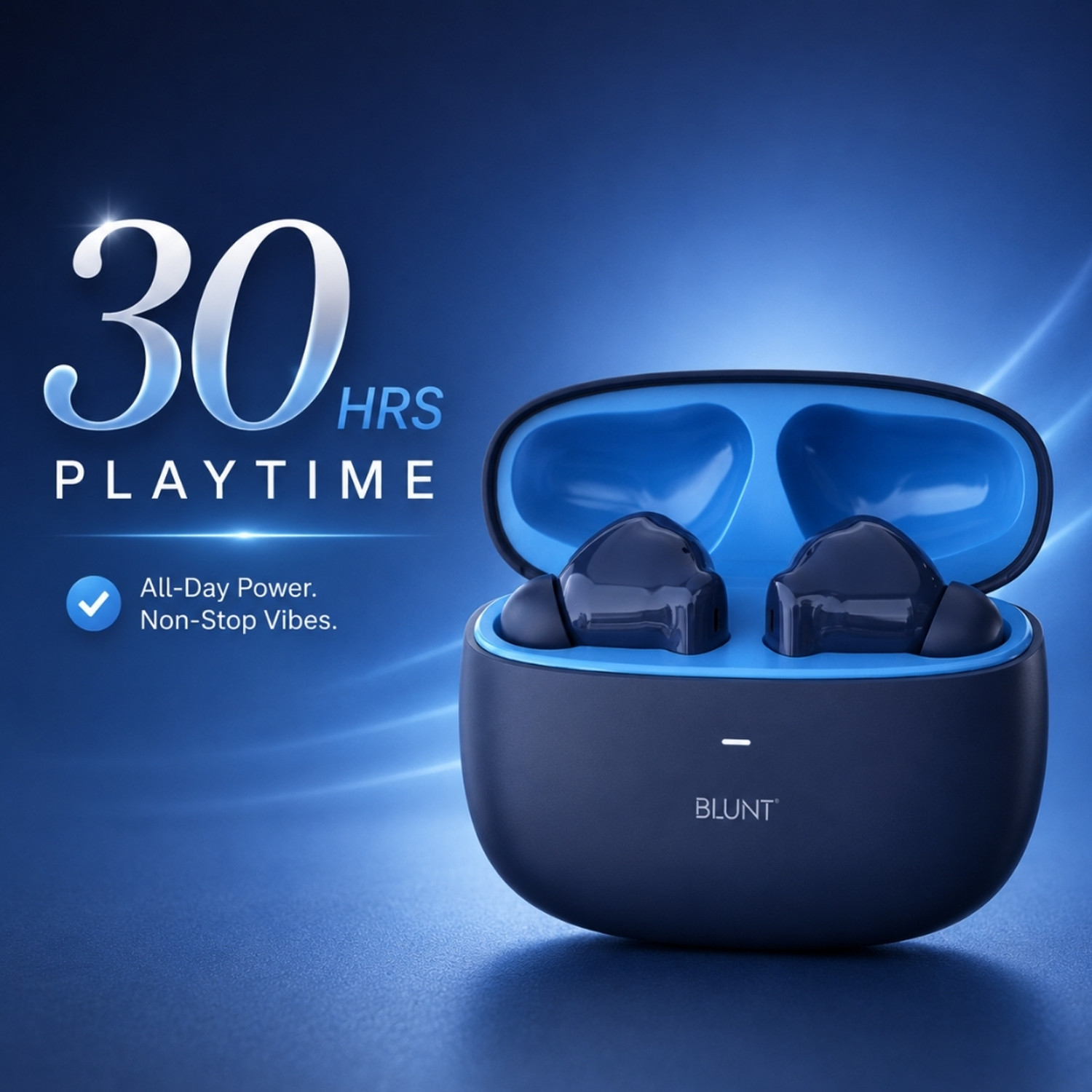 Image of Blunt AirMax True Wireless Earbuds | BT 5.4 HD Mic |30 H Playtime |IPX Waterproof Bluetooth