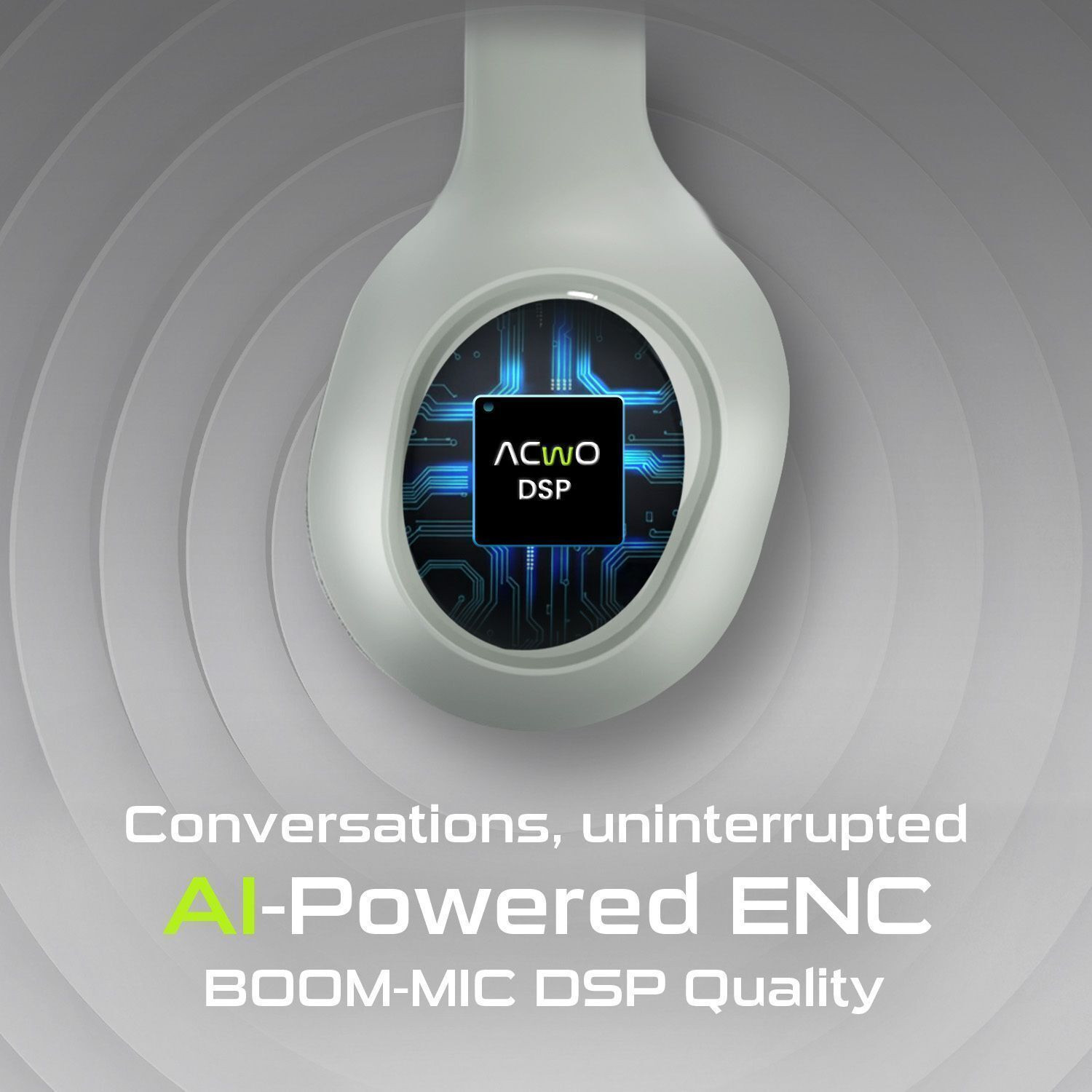 Image of ACwO TwISTER 313 with 40mm Drivers, AI-ENC, Dual Device Connectivity Bluetooth & Wired