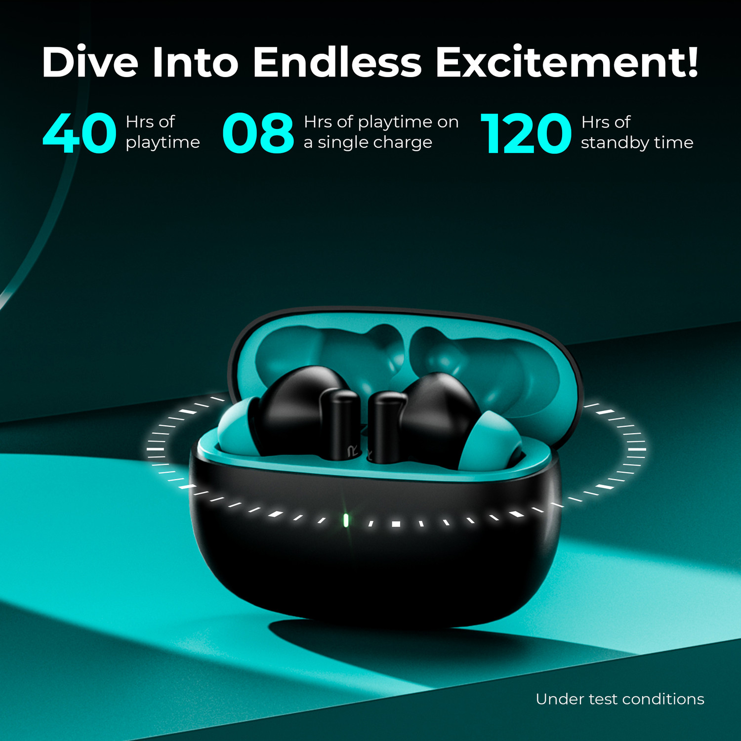 Image of TRIGGR Ultrabuds N1 Neo with ENC, 40Hr Playback, 13mm Drivers, Rich Bass, Fast Charging Bluetooth
