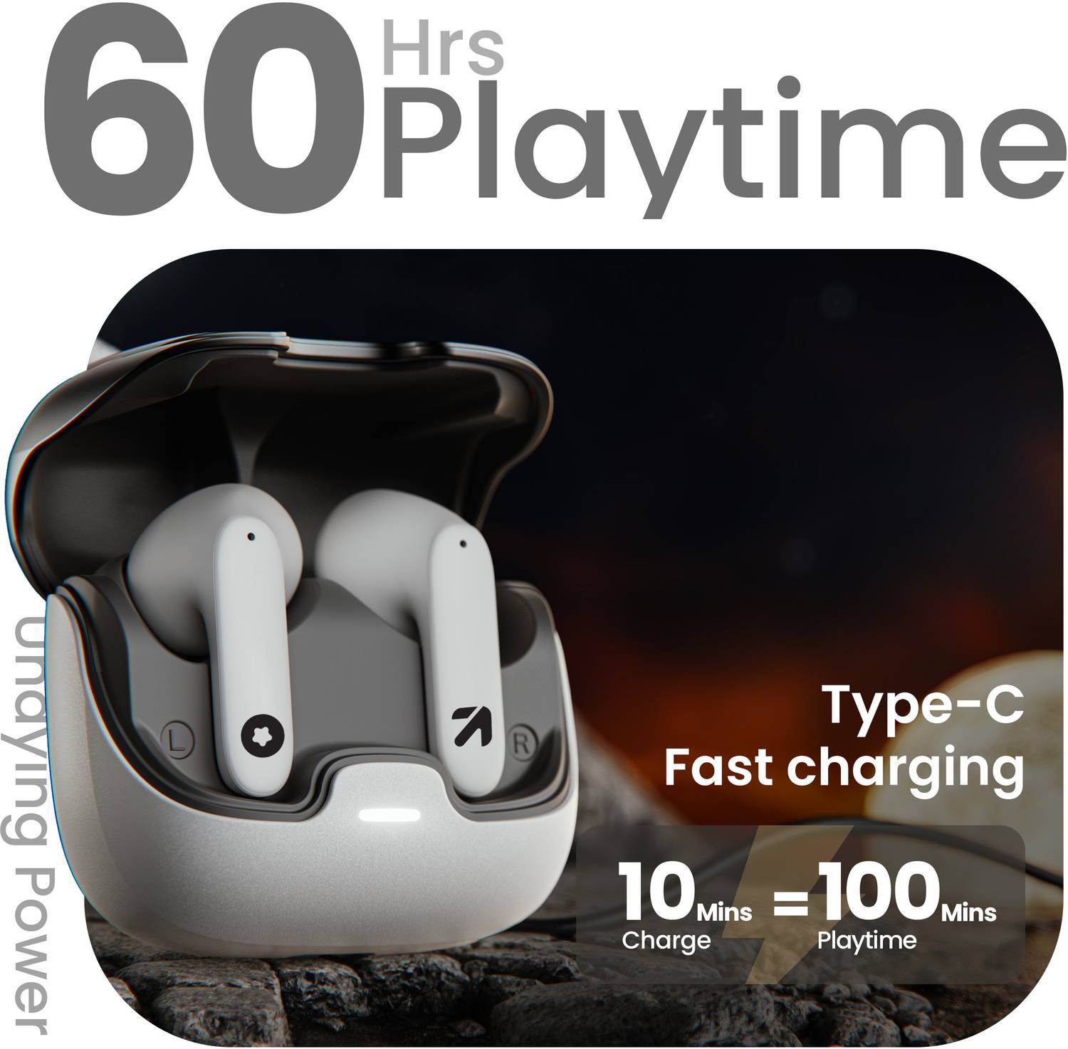 GOBOULT Z40 TWS Earbuds with ENC Mic, 60Hr Battery - Image 4