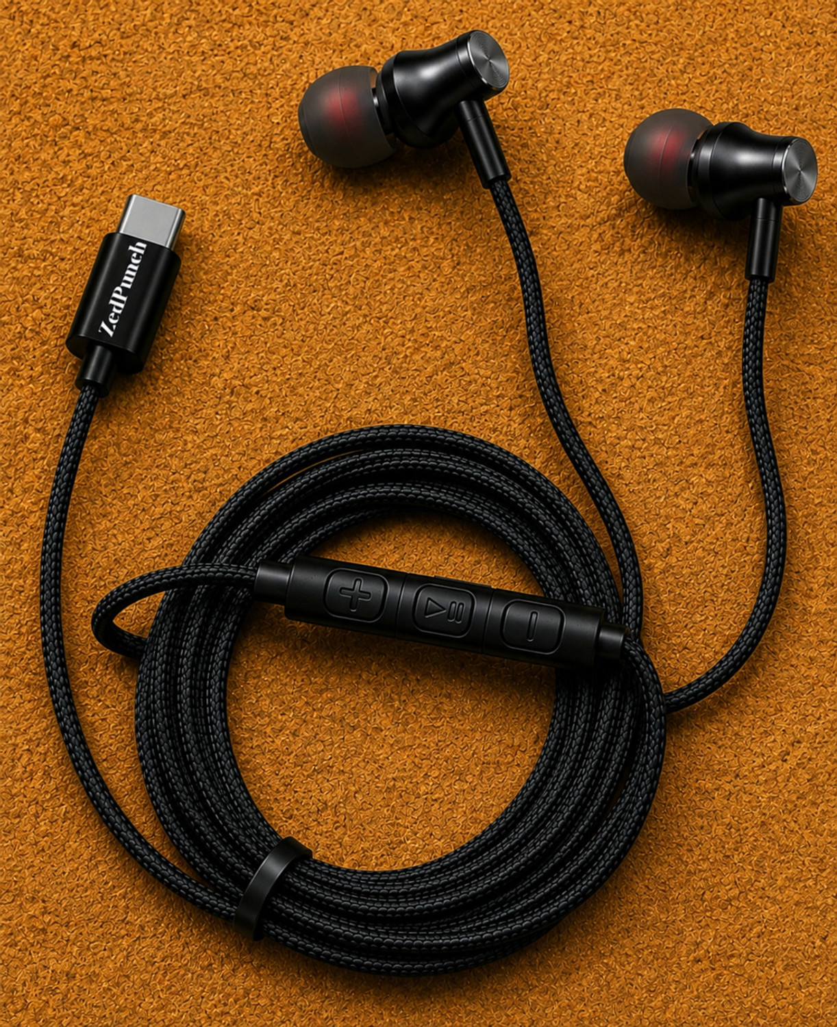 Image of ZedPunch Gaming Type C Wired Magnetic Earphones With Mic & 3 Button Control USB-C Device Wired Gaming