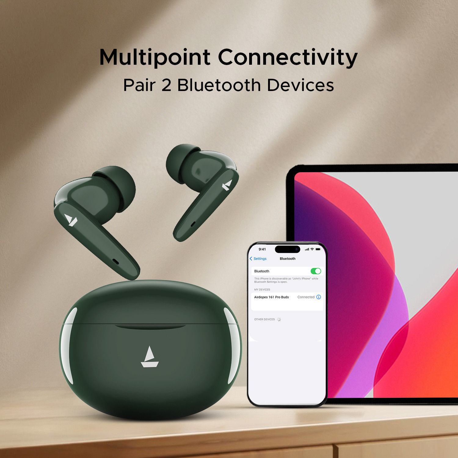 Image of boAt Airdopes 161 Pro-Buds w / ASAP Charge, Multi-Point Connectivity & 50 HRS Playback Bluetooth