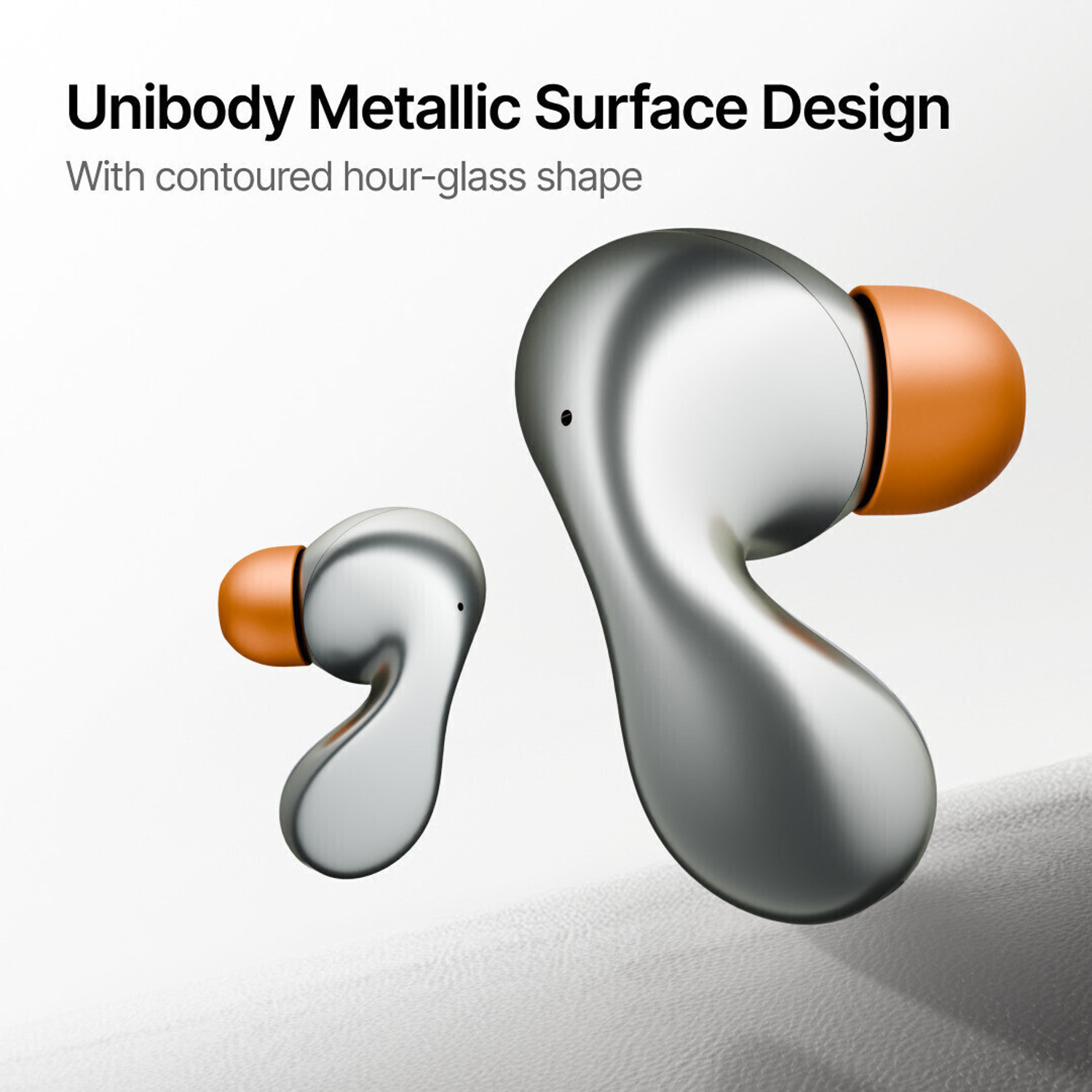 Image of Mivi AI-Buds (Breakthrough Launch), World's 1st Human-like AI, Android Only Bluetooth Headset (Silver, In the Ear)