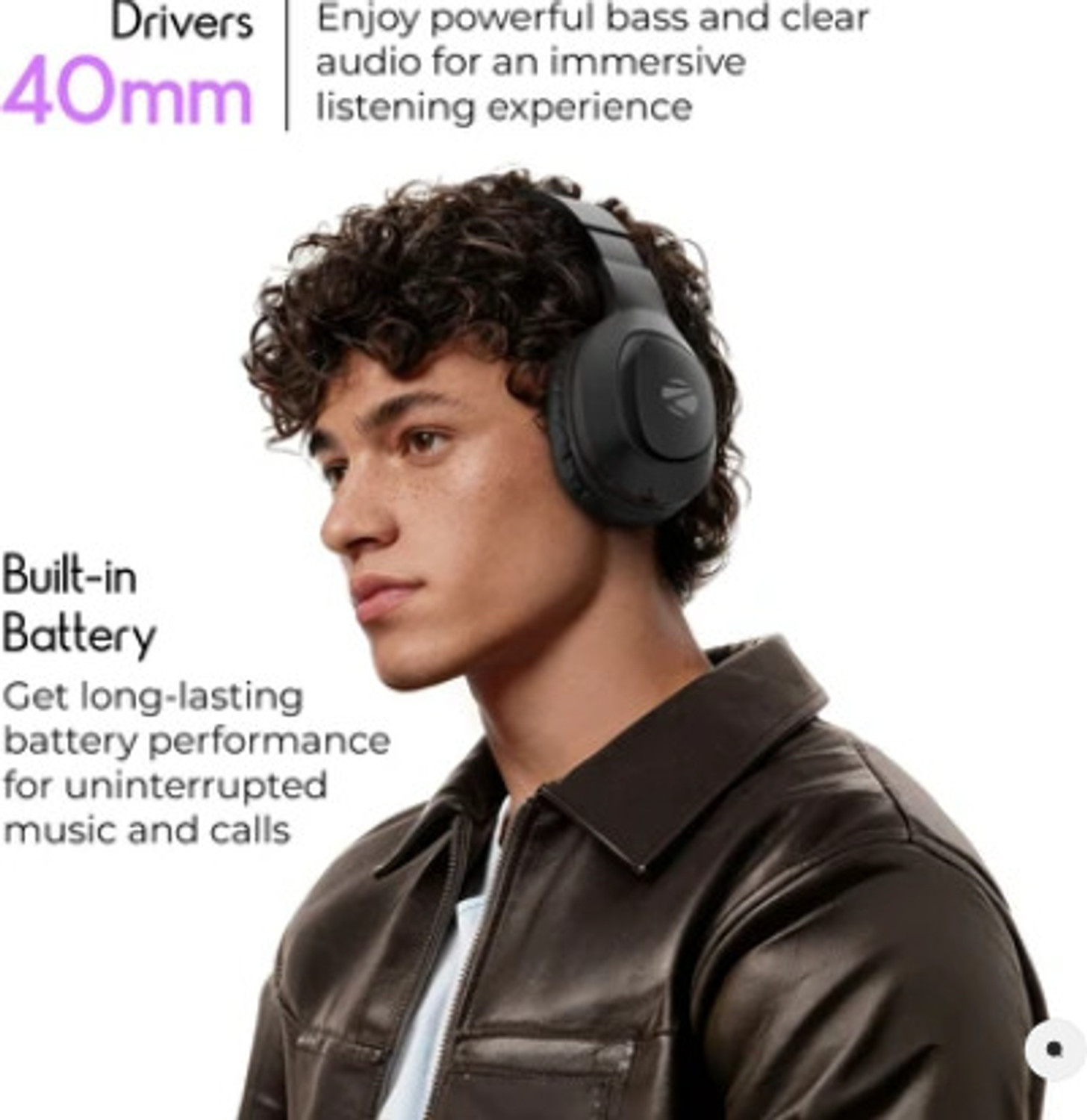 Image of ZEBRONICS Zeb-Thunder Neo Bluetooth & Wired Headset (Black, Grey, On the Ear)