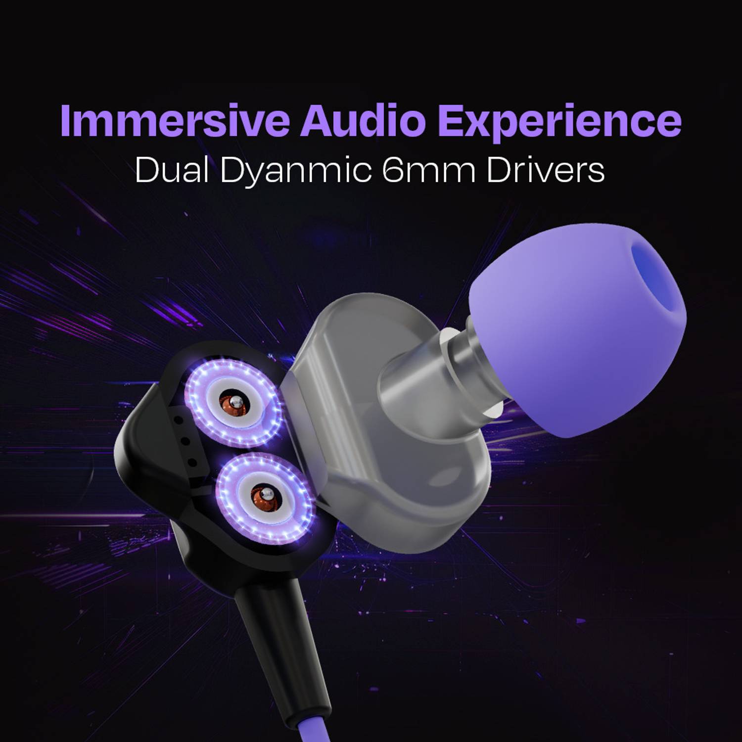 Kreo Hydra Type C In-Ear Wired Earphones with Mic - Image 4