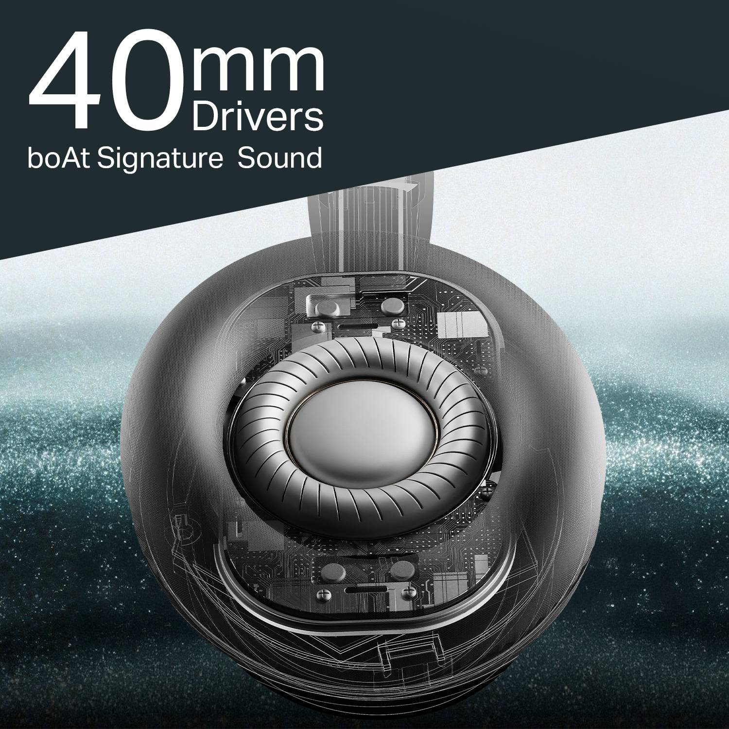 boAt Rockerz 371 40mm Drivers 50H Battery - Image 4