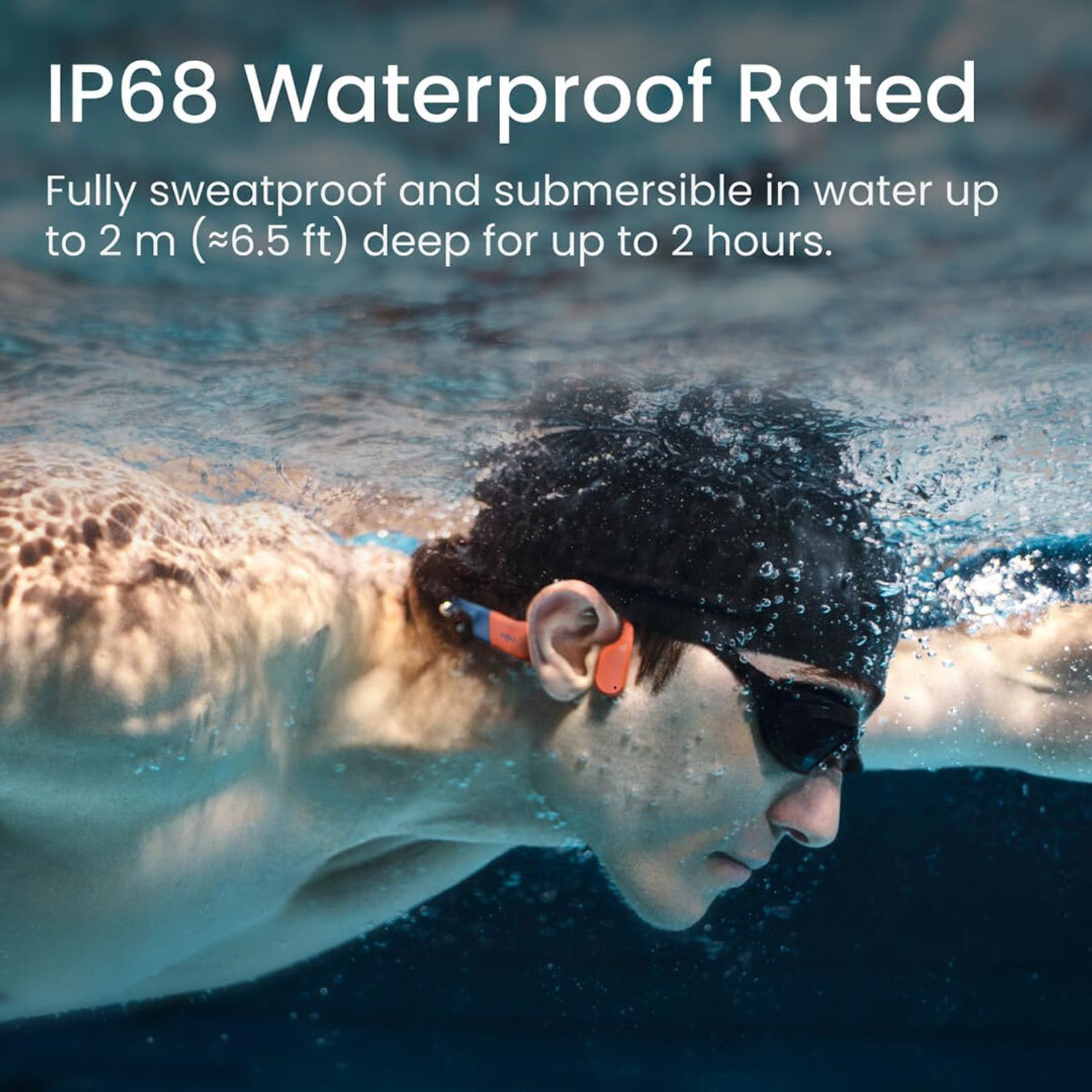 Image of Shokz OpenSwim Pro Bone Conduction Sports Waterproof 9hr Playtime Headphone Bluetooth