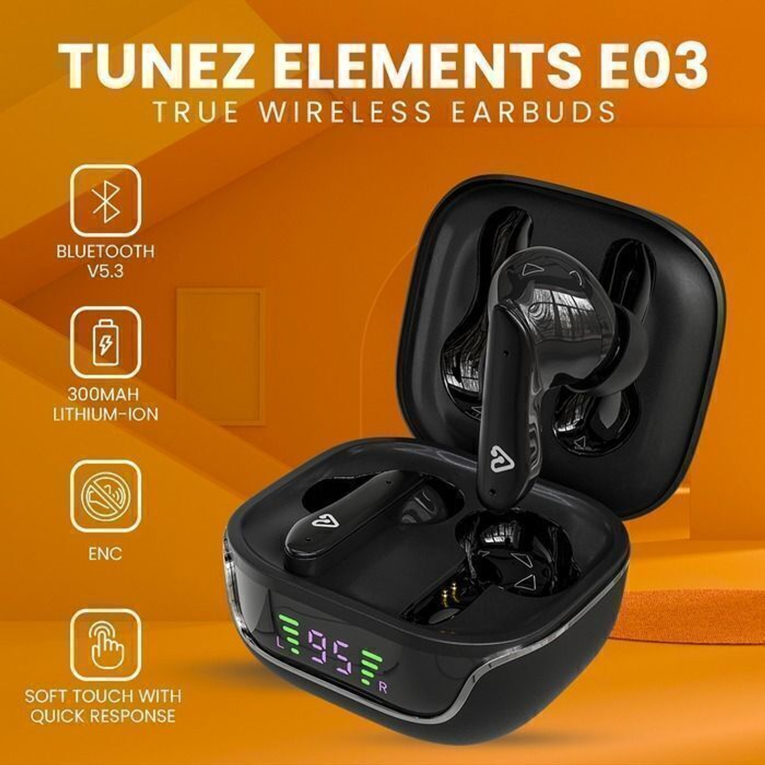 Image of Tunez E03 True Wireless Earbuds | 3C Fast Charging Bluetooth