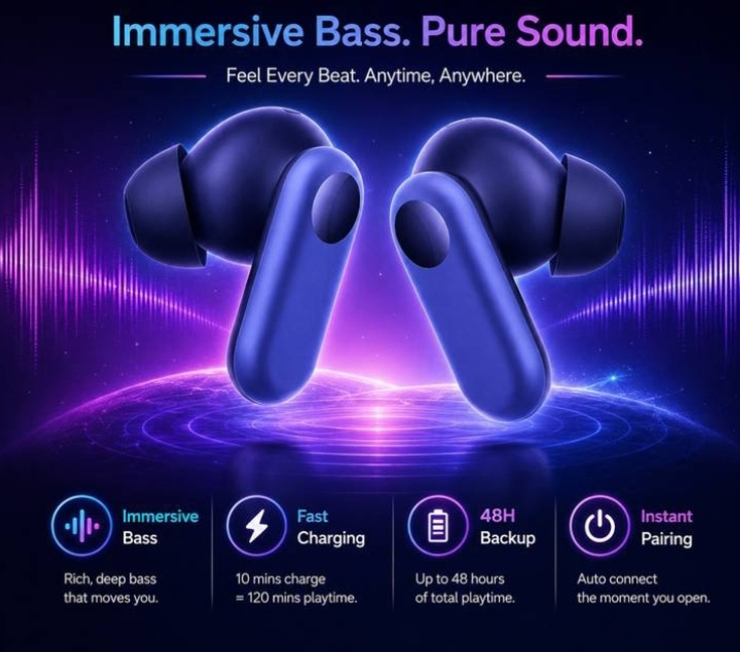 Image of house of common OnePlas Nord Buds 2r Earbuds Bluetooth