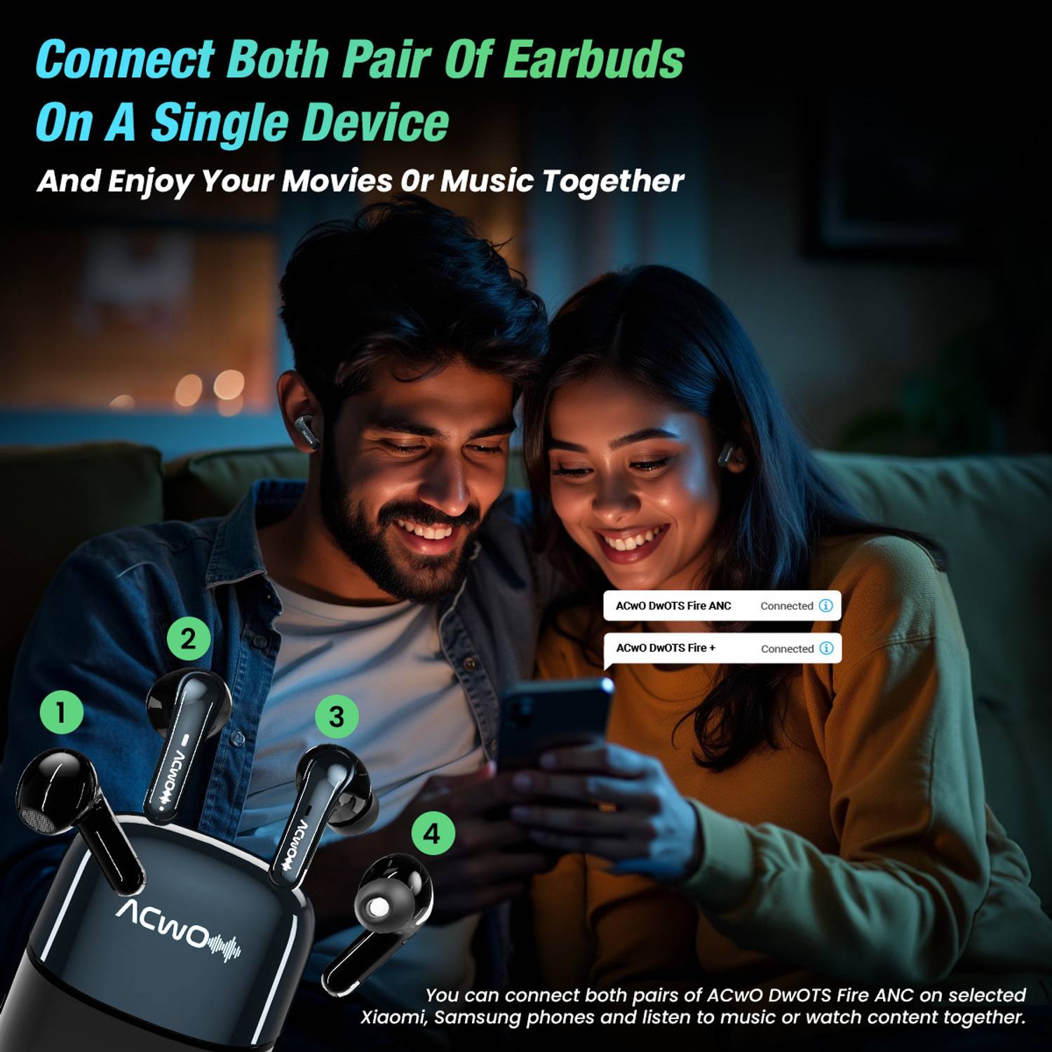 ACwO DwOTS Fire ANC 32 dB Bluetooth Earbuds - Image 4