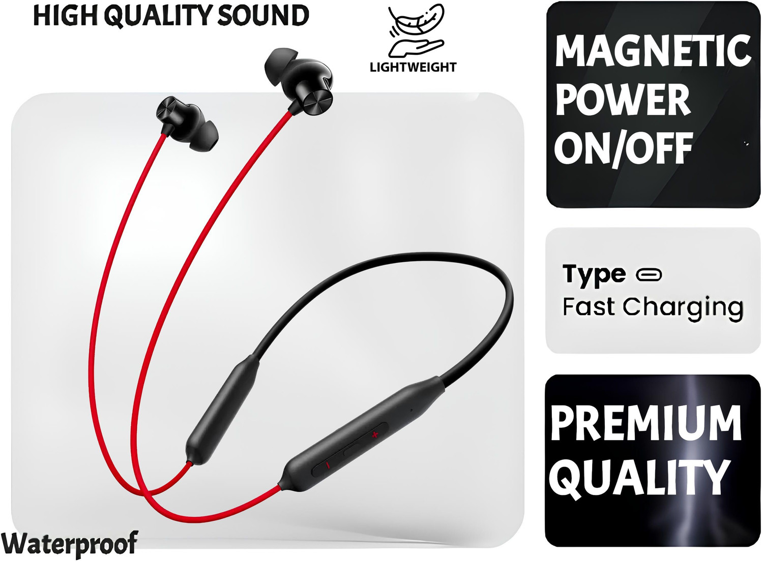Image of KLOKOL Bullets Z2 - MAGNETIC POWER OFF /ON 48Hr Playtime Headphone Neckband R52 Helmet bluetooth device with Earphone
