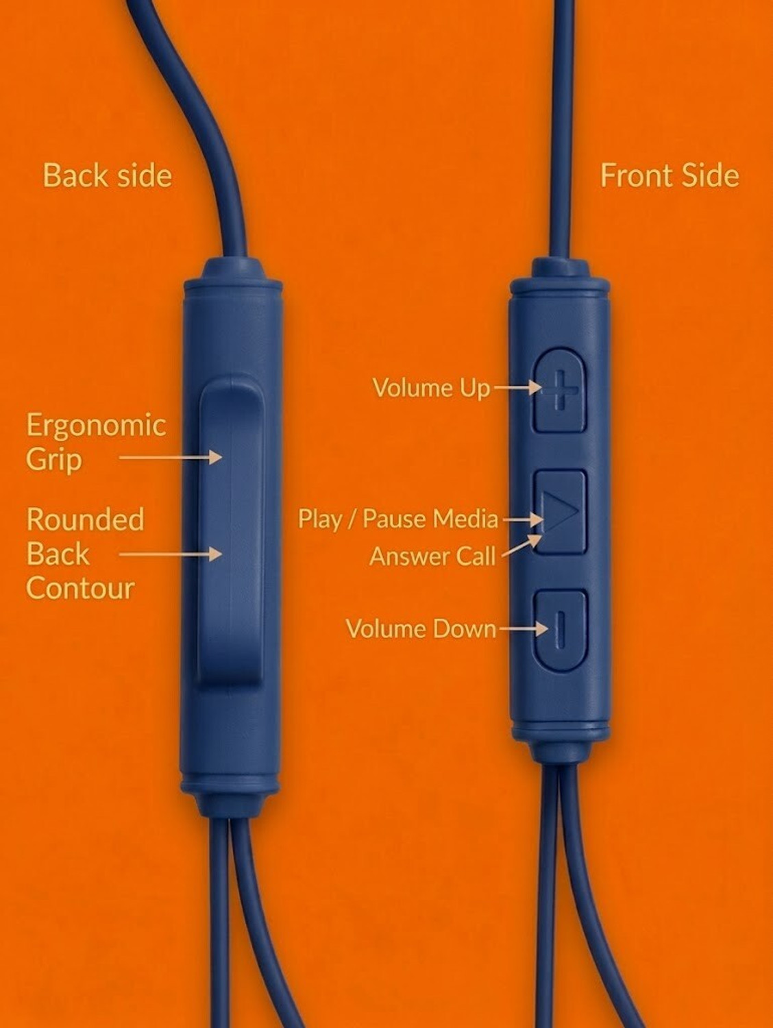 Image of Deeravia Type-C Earphone|ENC Mic| Premium Earphone| Magnetized Buds pro Phantom Blue XP Wired