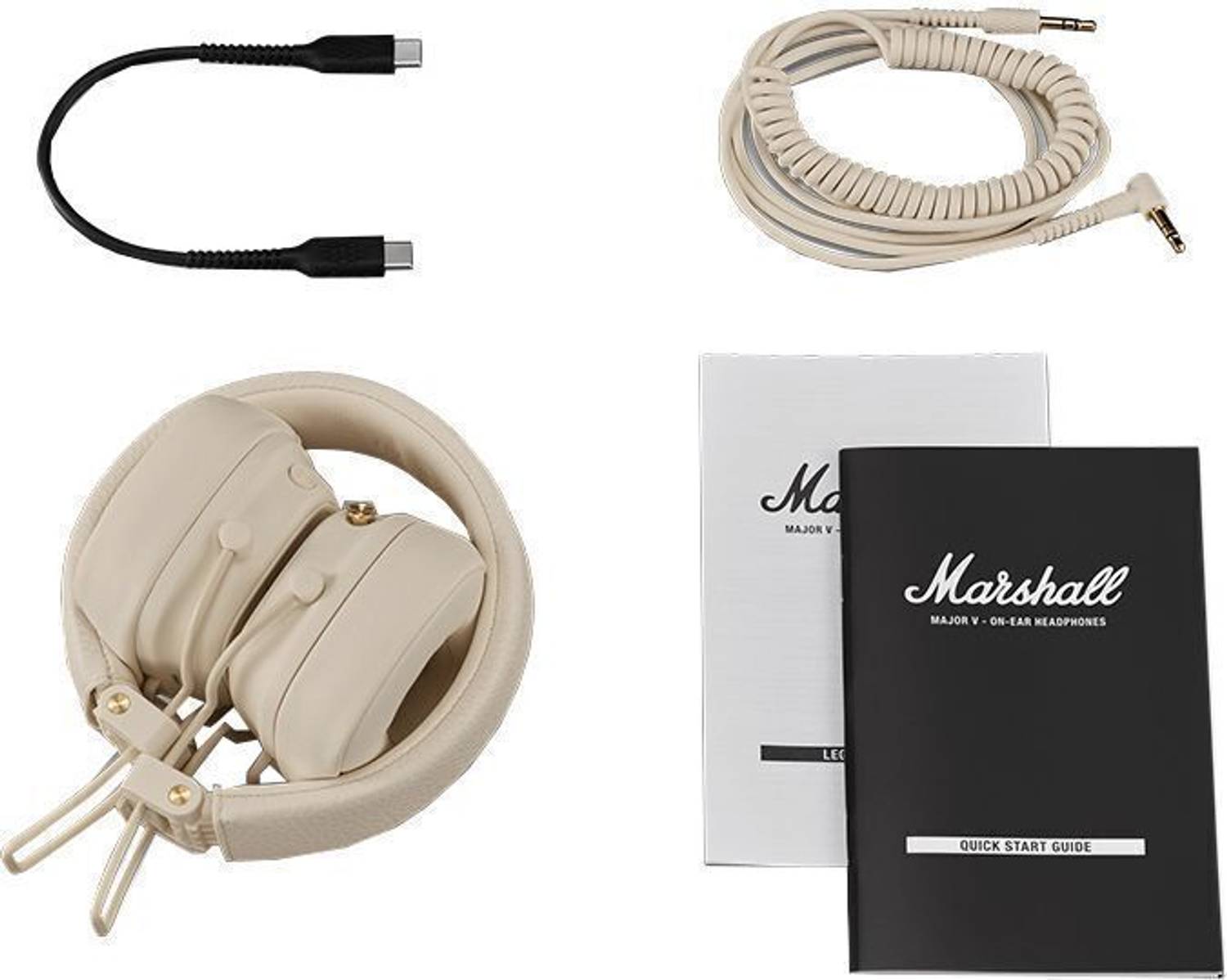 Marshall Major V Wireless On-Ear Headphones, 100 Hours playtime