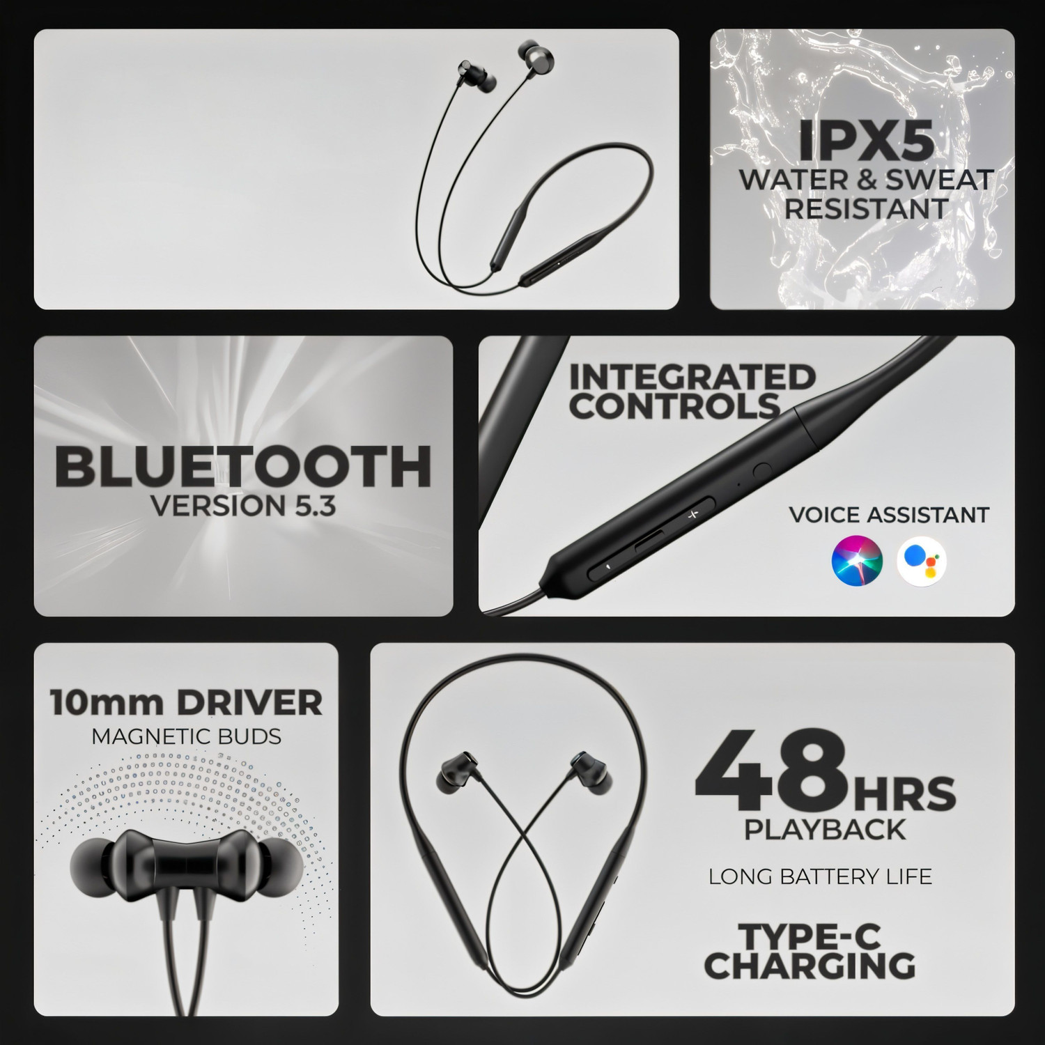 Image of Lufina Bullets Z2 - MAGNETIC POWER OFF /ON 48Hr Playtime Headphone Neckband N1 Bluetooth