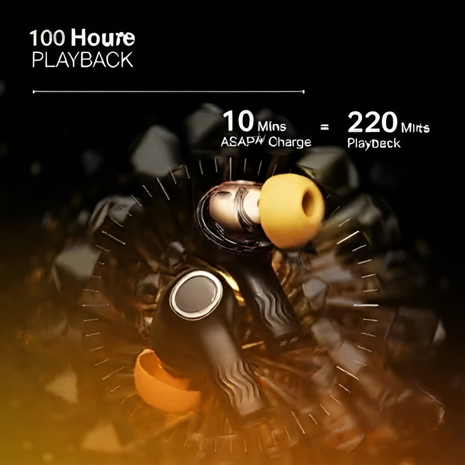 Image of Qvee Nirvana Crystal - 48Hrs Playtime Bluetooth Wireless Earbuds Headphone, Ai ANC-35 Bluetooth Gaming