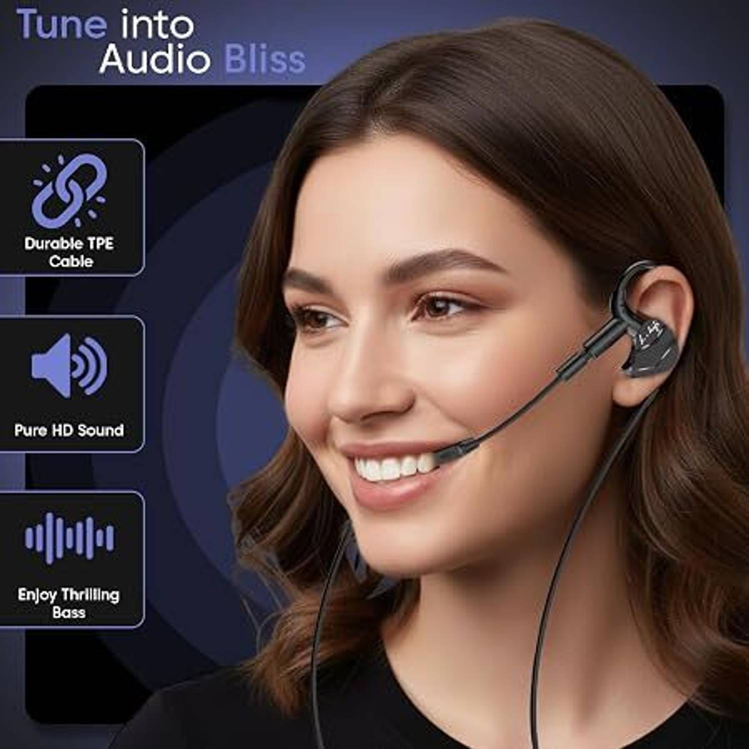 sounce Wired Earphones with Detachable Boom Mic - Image 4