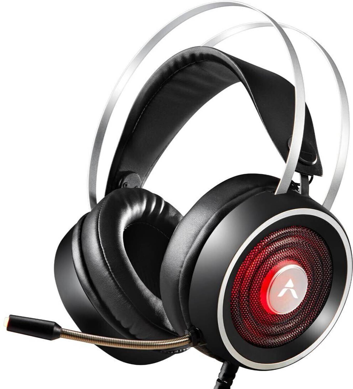 Adcom Striker Black RGB LED, 50mm Drivers USB Wired Gaming Headph