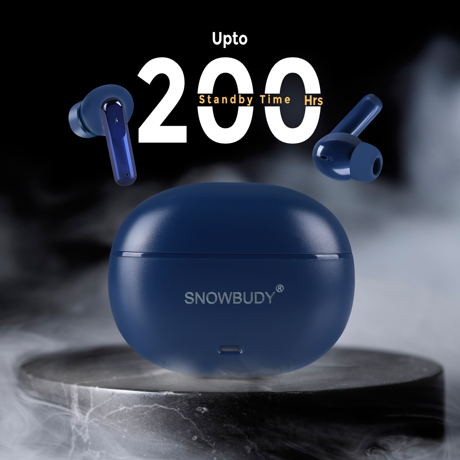 Image of snowbudy SB151 Earbuds 13mm HD Dynamic Driver, Touch Controls Bluetooth Gaming Headset (Blue, True Wireless)