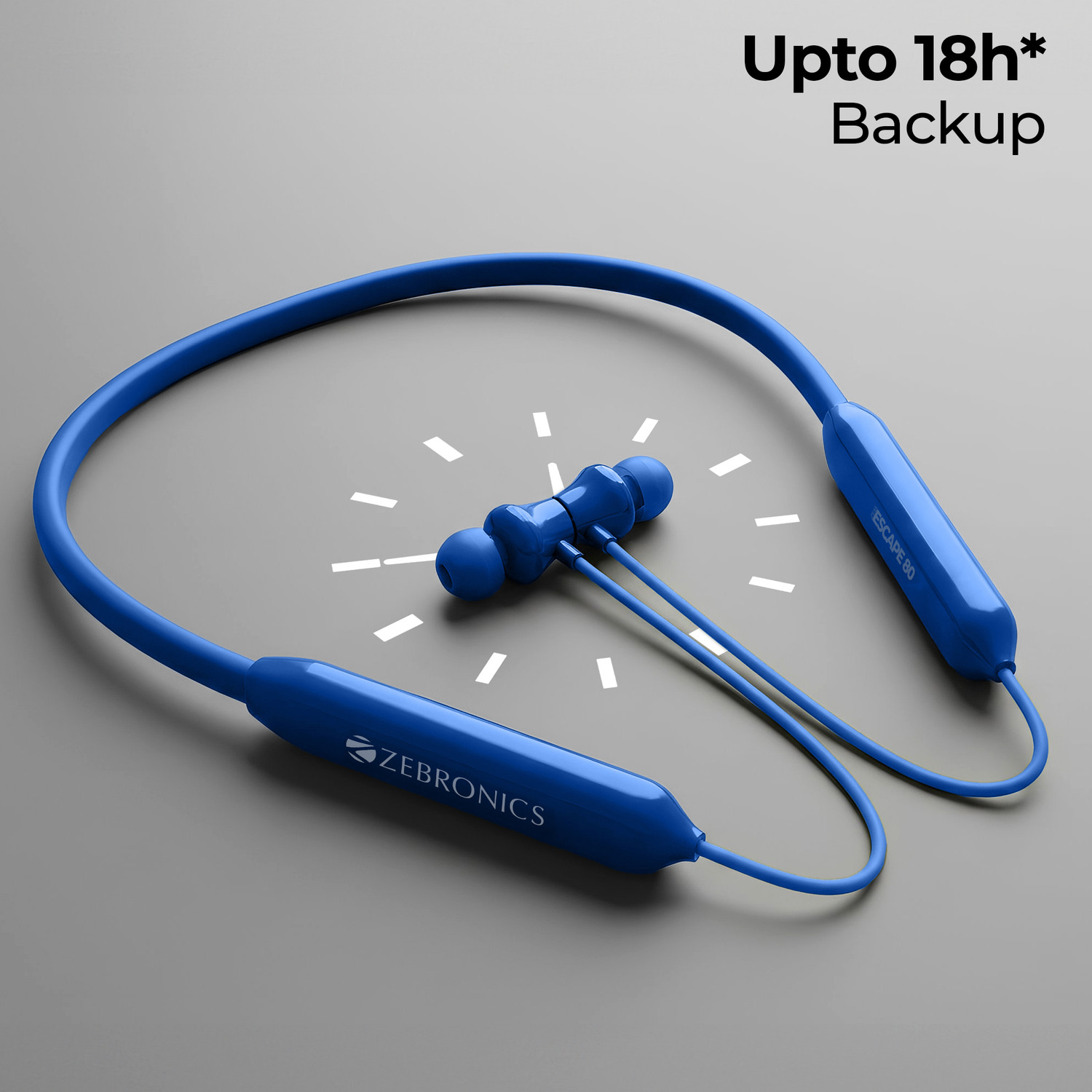 Image of ZEBRONICS Zeb-Escape 80 (Blue) Bluetooth without Mic