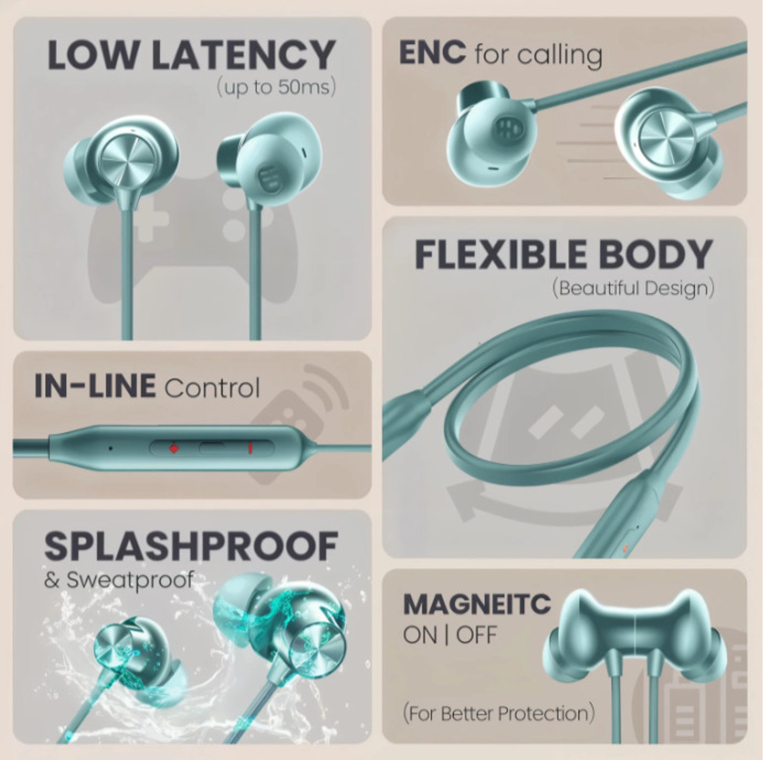 Image of myxes Wireless M60 Earphone Bluetooth 5.3 with Voice Assistant Bluetooth