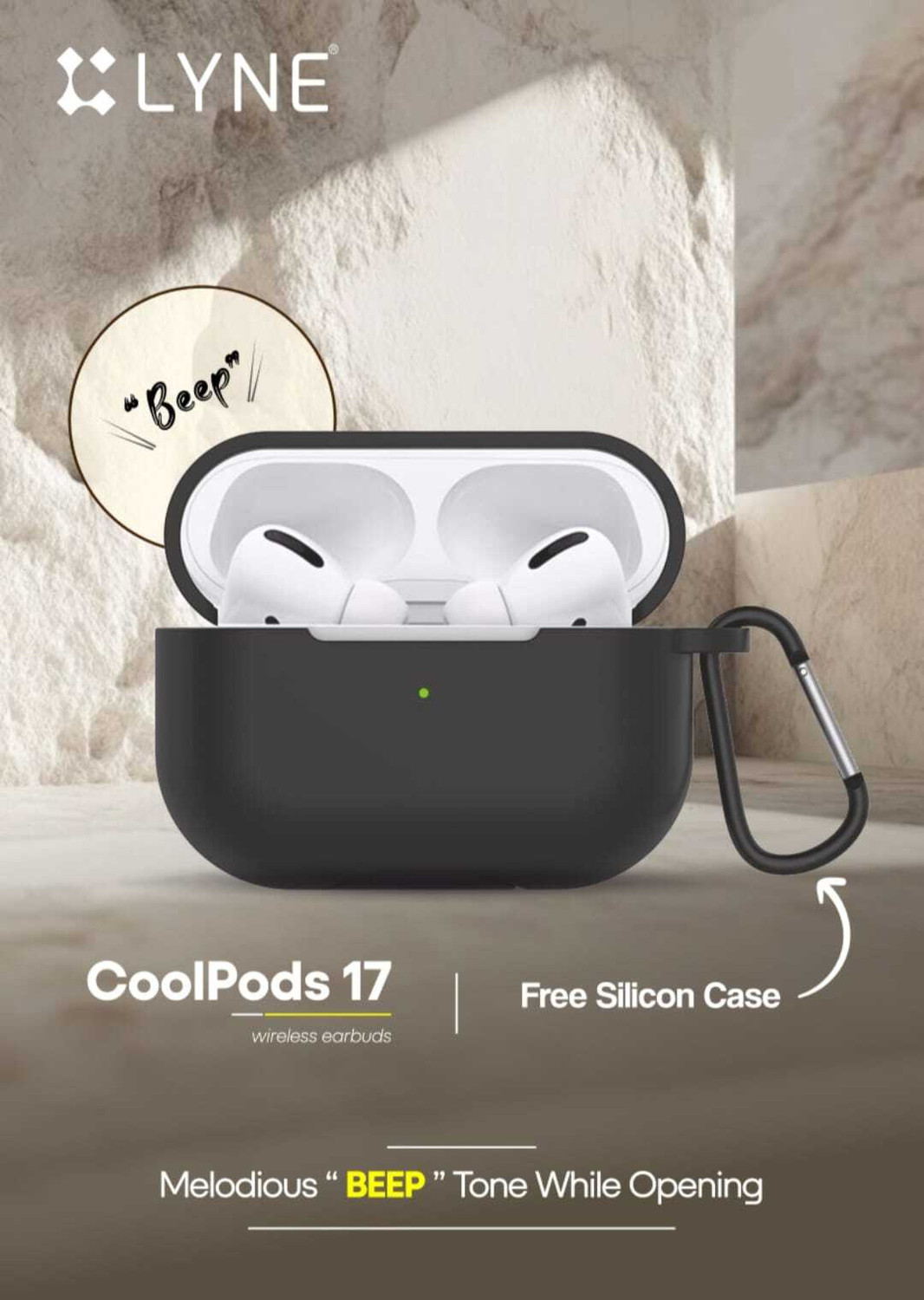 Image of LYNE Coolpods 17 True Wireless Earbuds, 300Hrs Standbt Time , ENC With Silicon Case Bluetooth