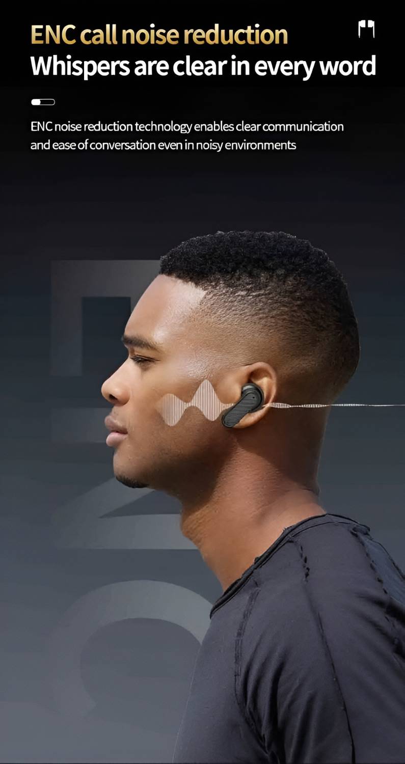 YW08 Touch Screen TWS with 32db ANC + ENC Premium Earbuds, Low Latency Gaming Bluetooth Headset - Image 3