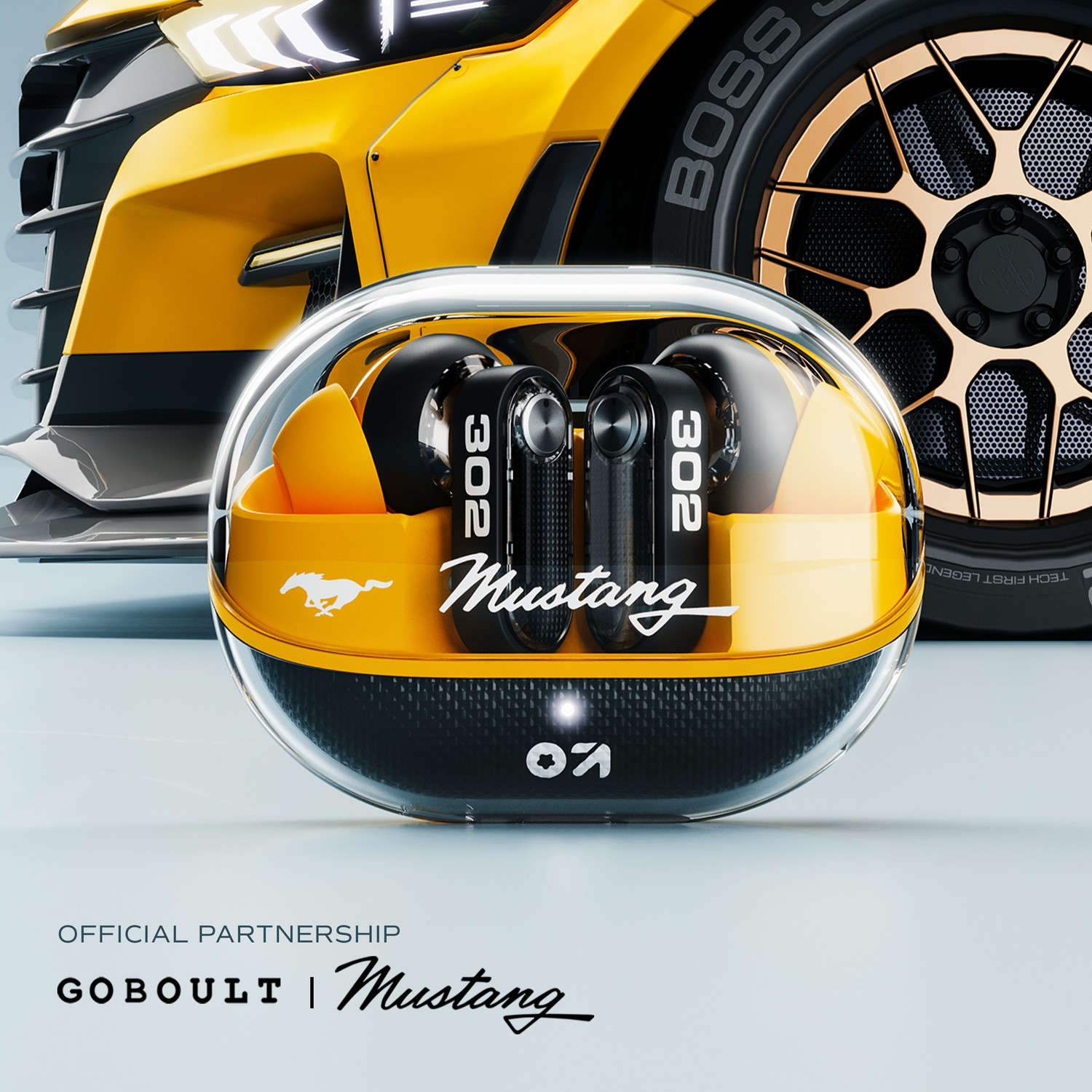 Image of GOBOULT Mustang Sprint, App Support, Dual Pairing, 60Hrs, 32dB ANC & Quad Mic ENC, 6.0v Bluetooth