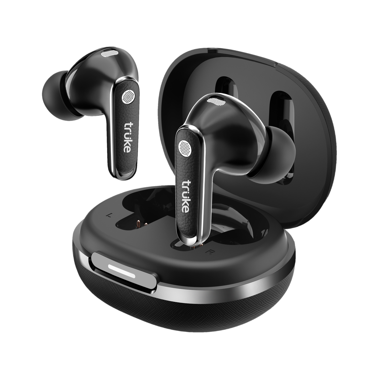 Image of truke Mega 12 Leather Finish TWS, 24bit-Spatial Audio, Dual Pairing buds, Quad Mic ENC Bluetooth