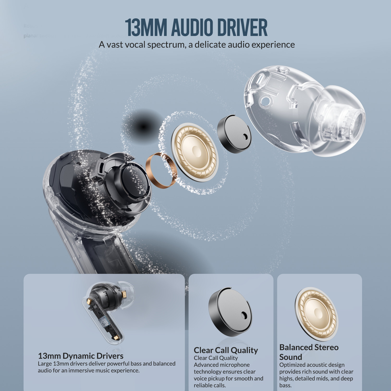 Image of Aroma Buds Air 7 V5.4 Upto 60Hr Playtime ENC Dual Paring Fast Charging, Heavy Bass Bluetooth