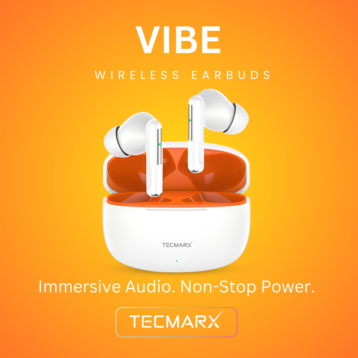 Image of Tecmarx Vibe Wireless Earbuds 30H Playtime, Deep Bass, Clear Sound Bluetooth Bluetooth