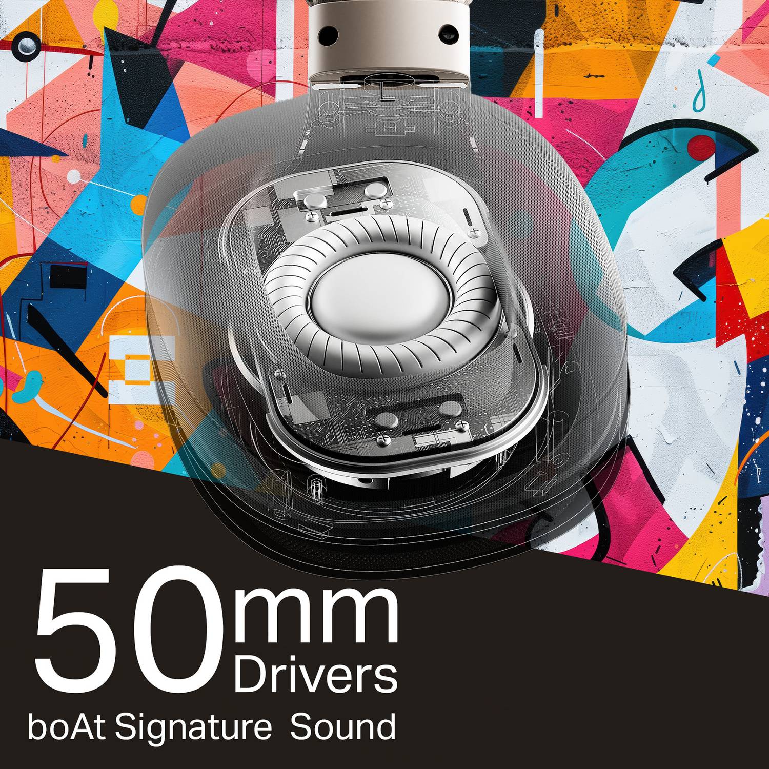 boAt Rockerz Plus 550 Wireless Headphones, 100H Battery - Image 5
