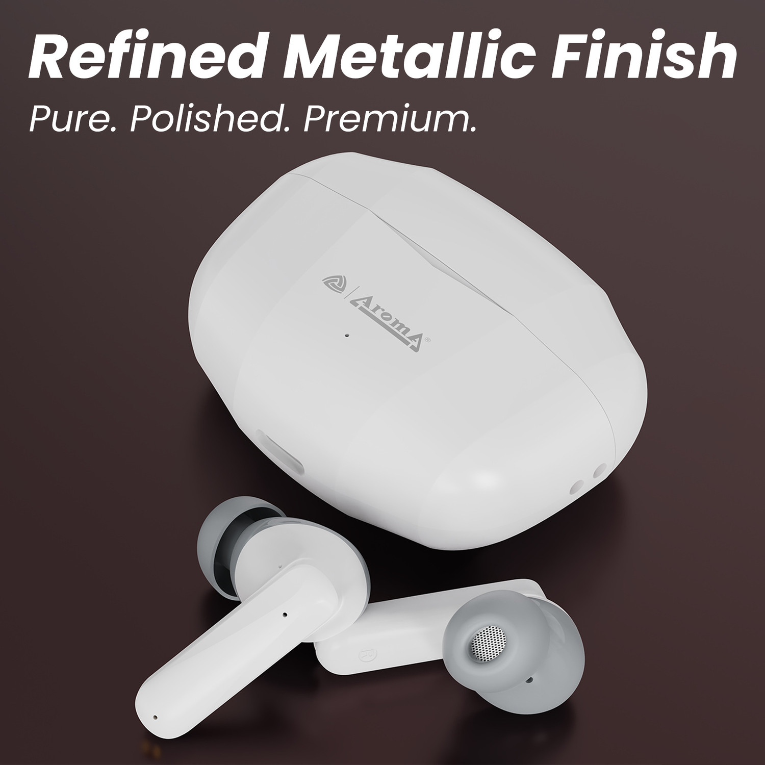 Image of Aroma TWS4 V5.4 Upto 60Hr Playtime*, ENC, Dual Paring, Fast Charging, Heavy Bass Bluetooth